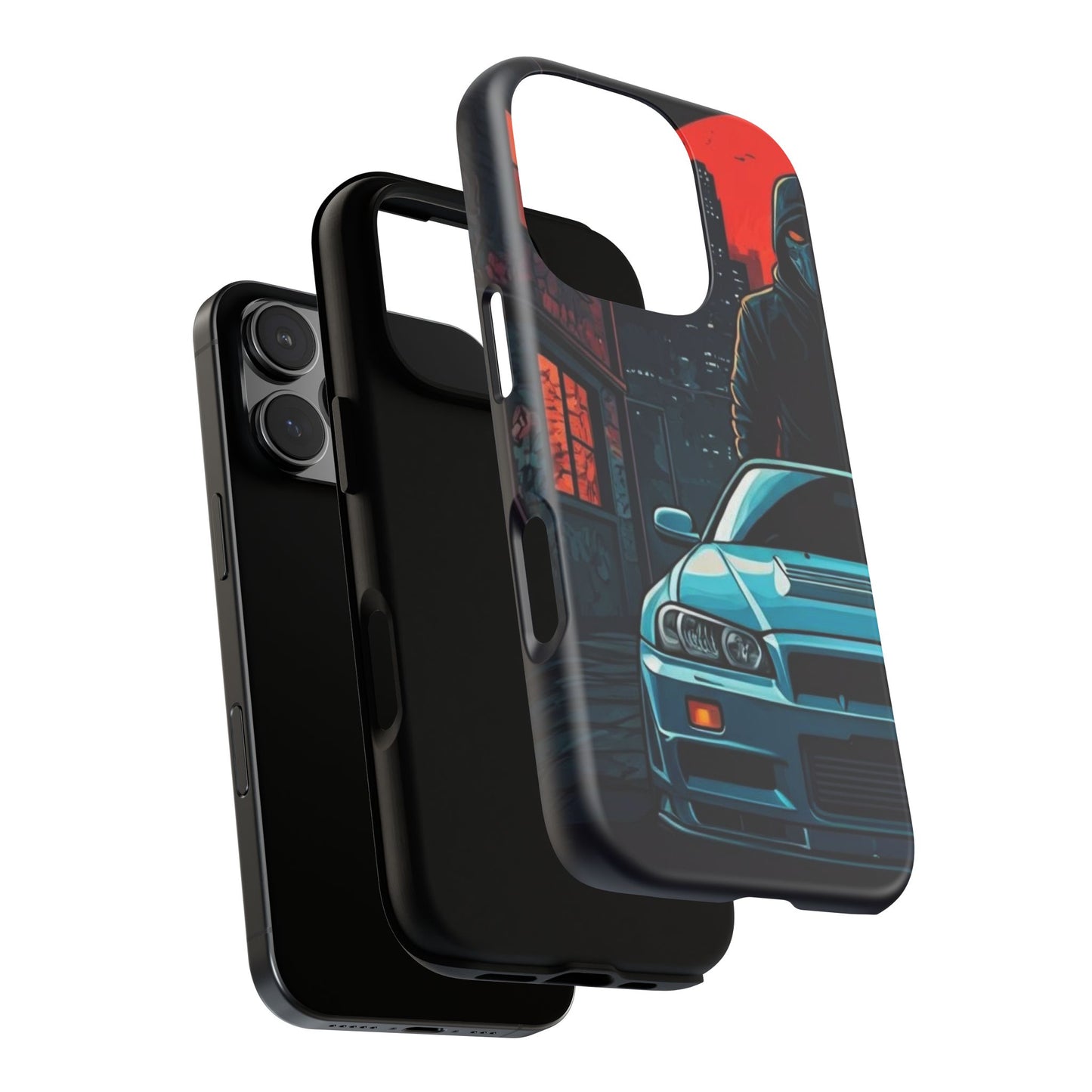 Nissan Skyline R34 Street Life-Dual Layer Ultra Tough Phone Case Printify by The Night Shift Automotive Apparel