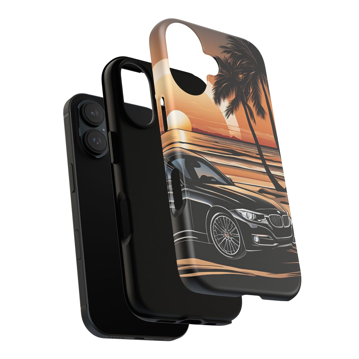 BMW Sunset On The Beach-Dual Layer Ultra Tough Phone Case Printify by The Night Shift Automotive Apparel