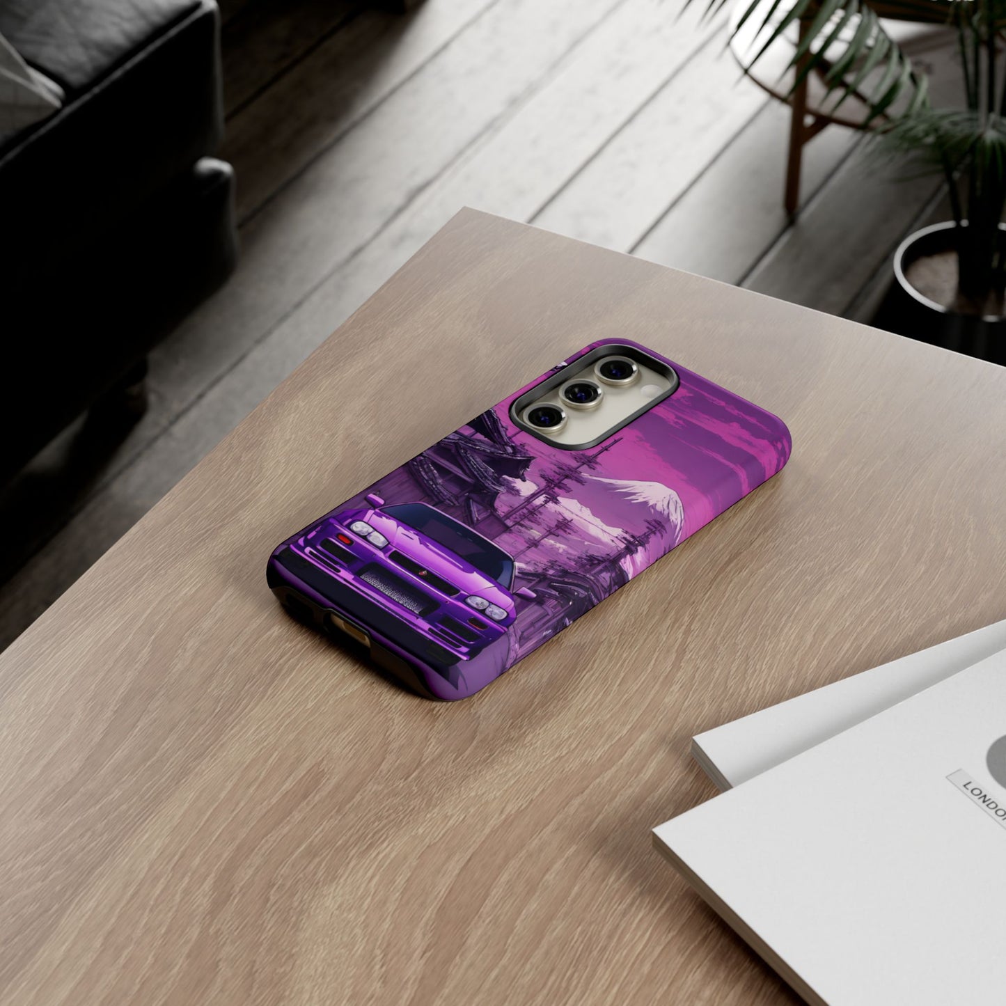 Nissan Skyline R34 Mt Fuji-Dual Layer Ultra Tough Phone Case Samsung Galaxy S23 Matte Printify by The Night Shift Automotive Apparel