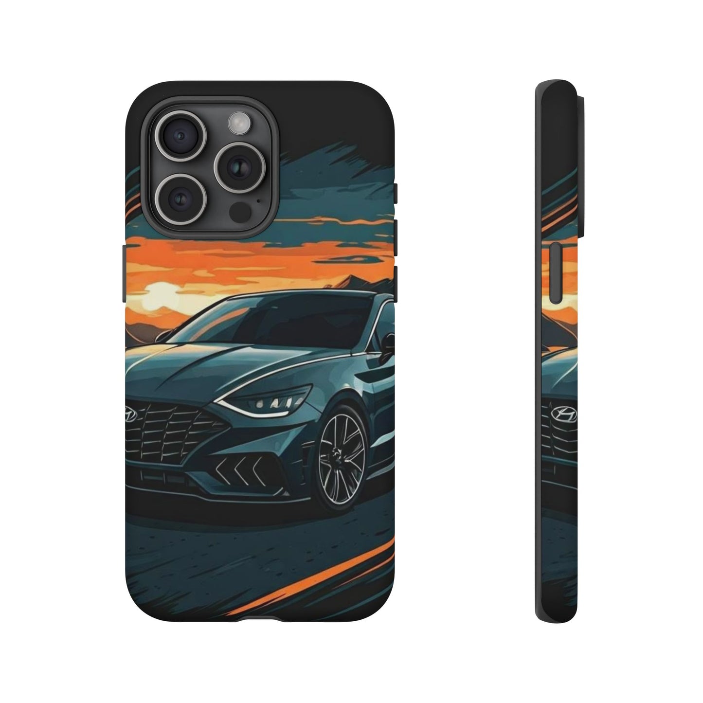 Hyundai Sonata-Sunset Drive-Dual Layer Ultra Tough Phone Case Printify by The Night Shift Automotive Apparel