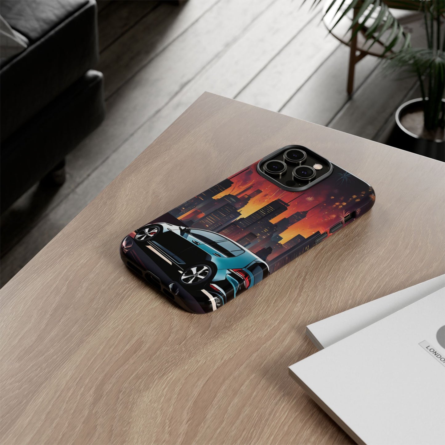 Volkswagon Golf GTI Fireworks-Dual Layer Ultra Tough Phone Case iPhone 14 Pro Max Glossy Printify by The Night Shift Automotive Apparel