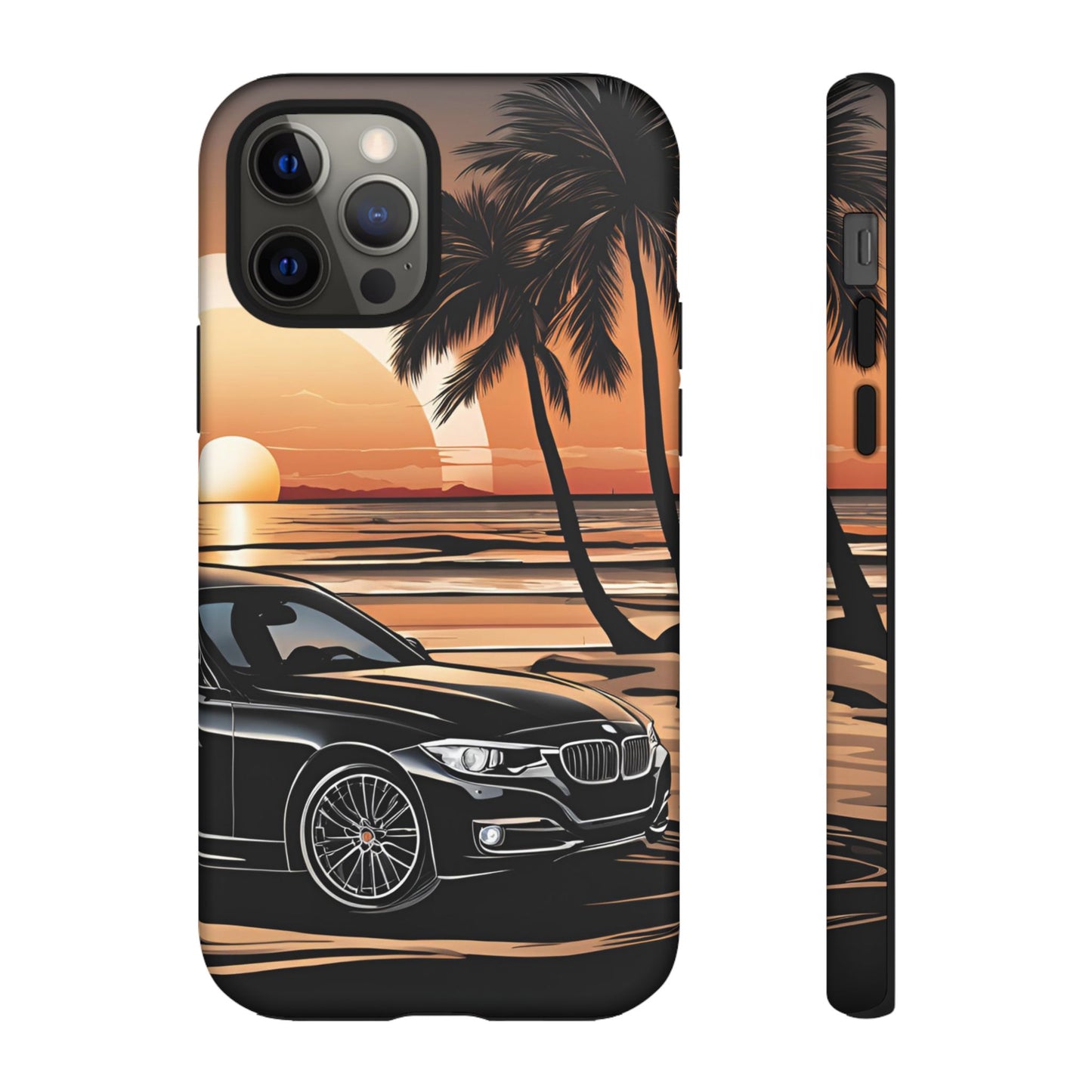 BMW Sunset On The Beach-Dual Layer Ultra Tough Phone Case iPhone 12 Pro Matte Printify by The Night Shift Automotive Apparel