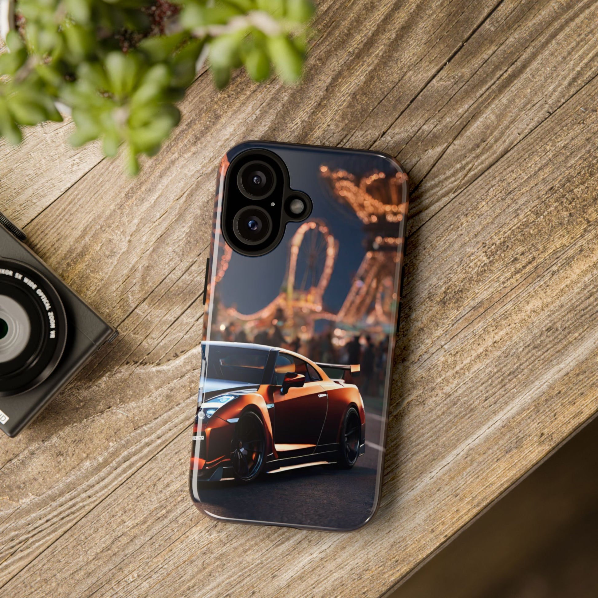 Nissan GTR R35-Dual Layer Ultra Tough Phone Case iPhone 16 Glossy Printify by The Night Shift Automotive Apparel