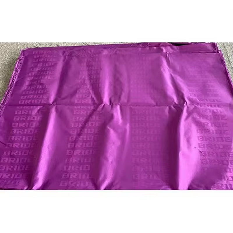 1Pcs JDM Style High Quality Hyper Bride Recaro Seats Fabric Racing Car Seat Cover Headliner Door Panel Cloth 100CM X160Cm Bride Purple The Night Shift Performance Street Gear by The Night Shift Automotive Apparel