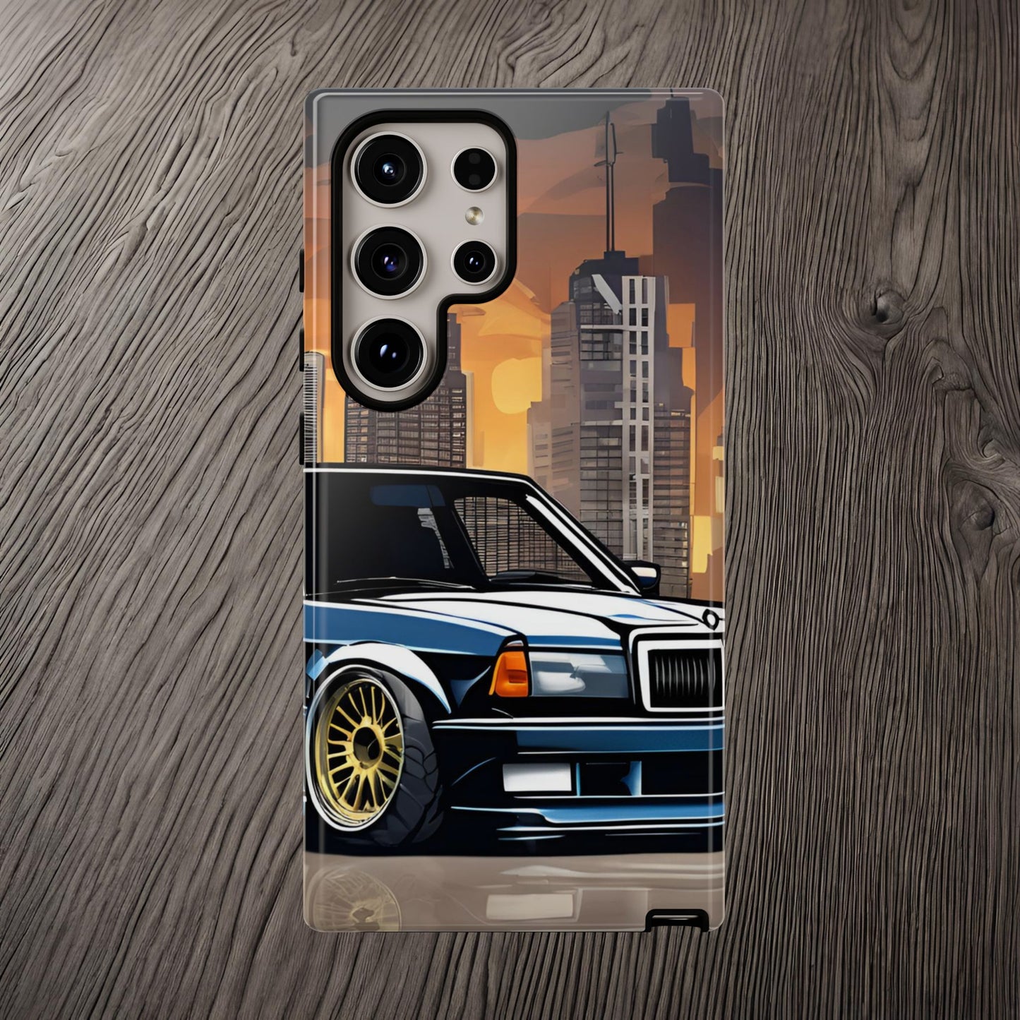 Mercedes Benz 190e Evo-Dual Layer Ultra Tough Phone Case Samsung Galaxy S24 Ultra Glossy Printify by The Night Shift Automotive Apparel