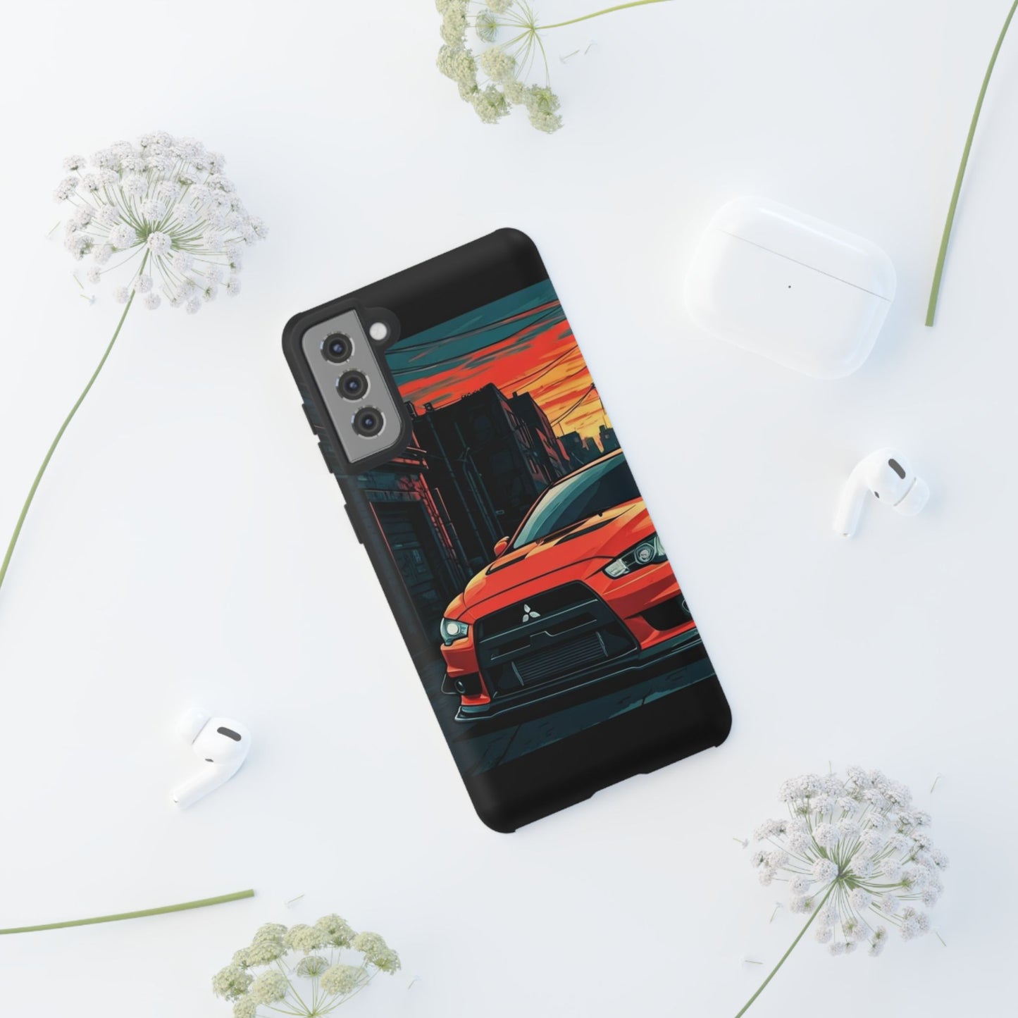 Mitsubishi Evo X Street Life-Dual Layer Ultra Tough Phone Case Printify by The Night Shift Automotive Apparel