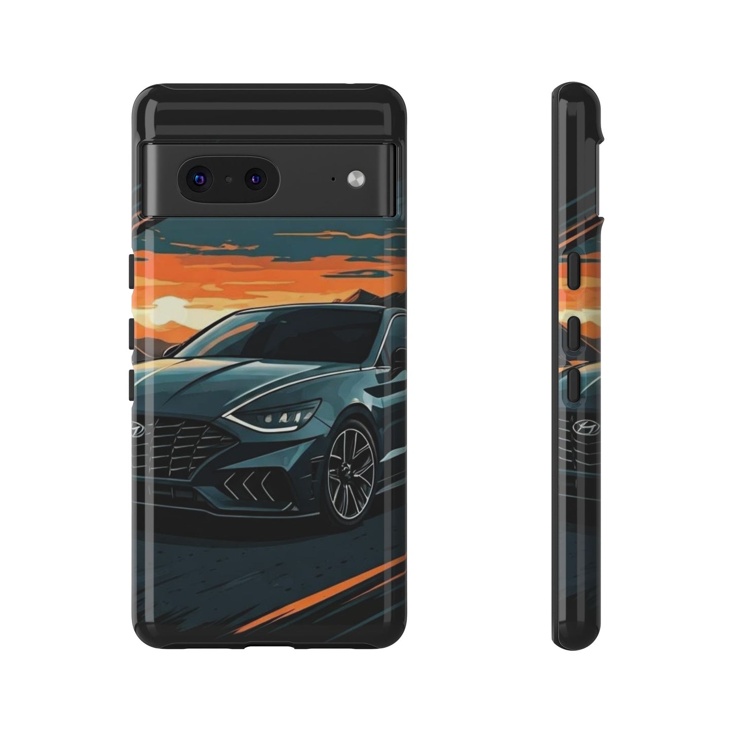 Hyundai Sonata-Sunset Drive-Dual Layer Ultra Tough Phone Case Printify by The Night Shift Automotive Apparel