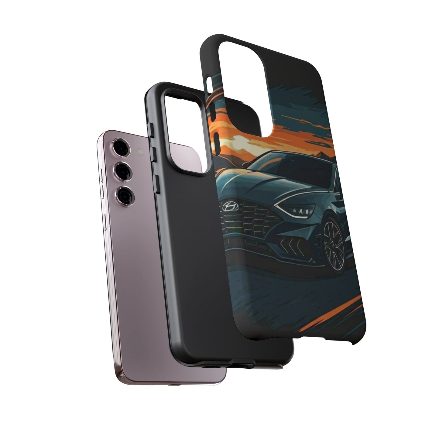 Hyundai Sonata-Sunset Drive-Dual Layer Ultra Tough Phone Case Printify by The Night Shift Automotive Apparel