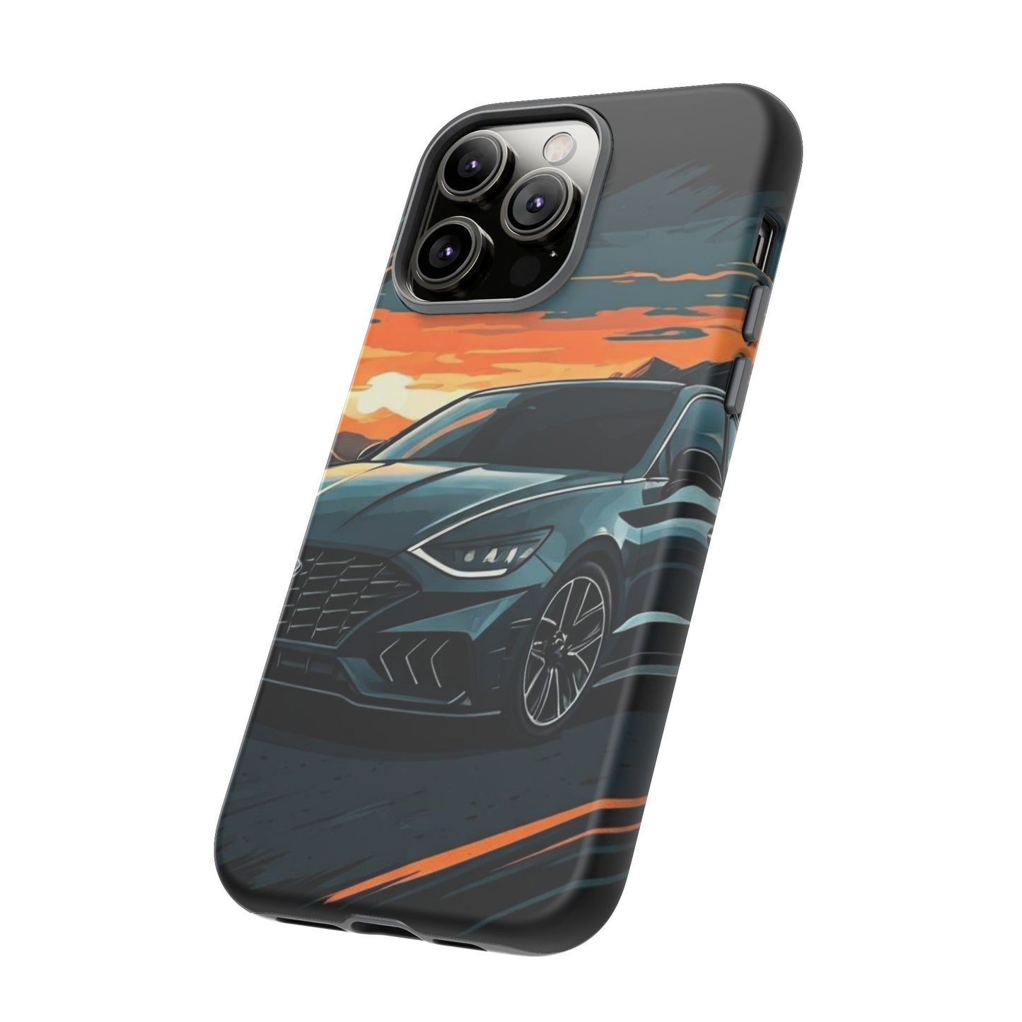 Hyundai Sonata-Sunset Drive-Dual Layer Ultra Tough Phone Case Printify by The Night Shift Automotive Apparel