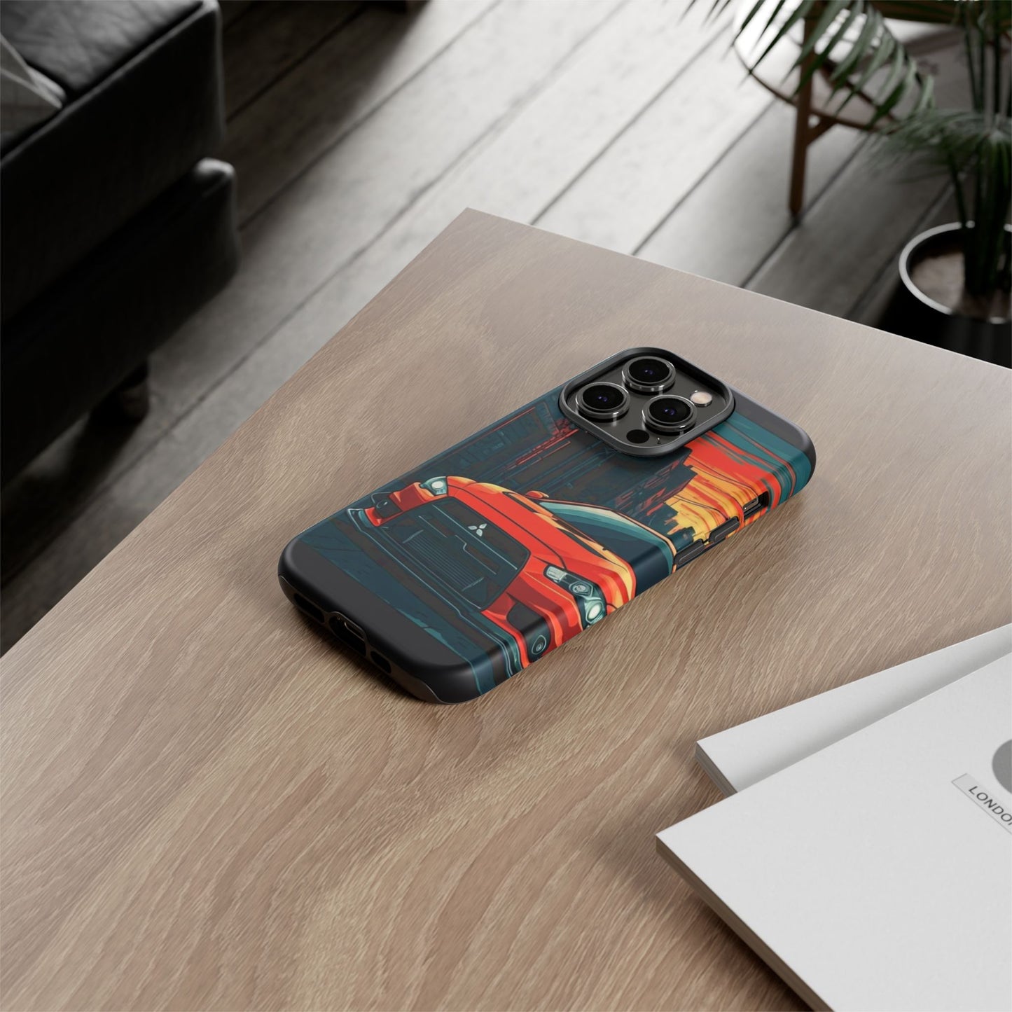 Mitsubishi Evo X Street Life-Dual Layer Ultra Tough Phone Case iPhone 14 Pro Matte Printify by The Night Shift Automotive Apparel