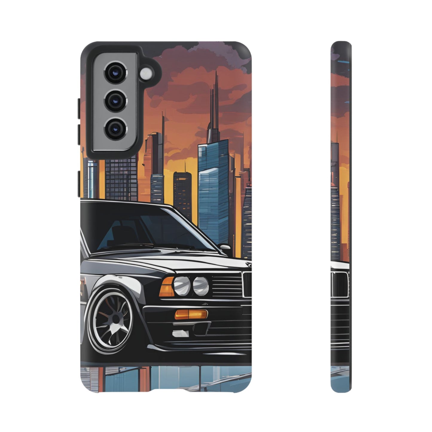 BMW E30 M3-Dual Layer Ultra Tough Phone Case Samsung Galaxy S21 Matte Printify by The Night Shift Automotive Apparel