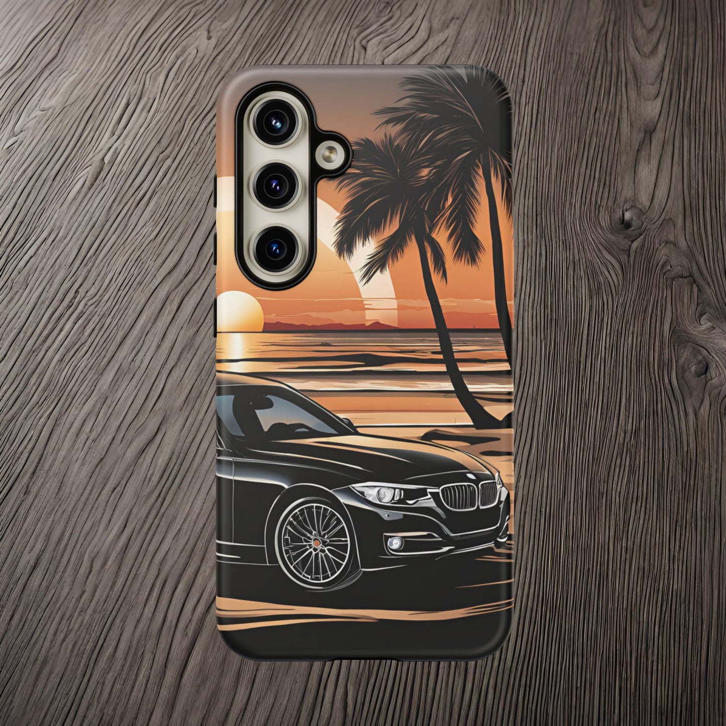 BMW Sunset On The Beach-Dual Layer Ultra Tough Phone Case Samsung Galaxy S24 Matte Printify by The Night Shift Automotive Apparel