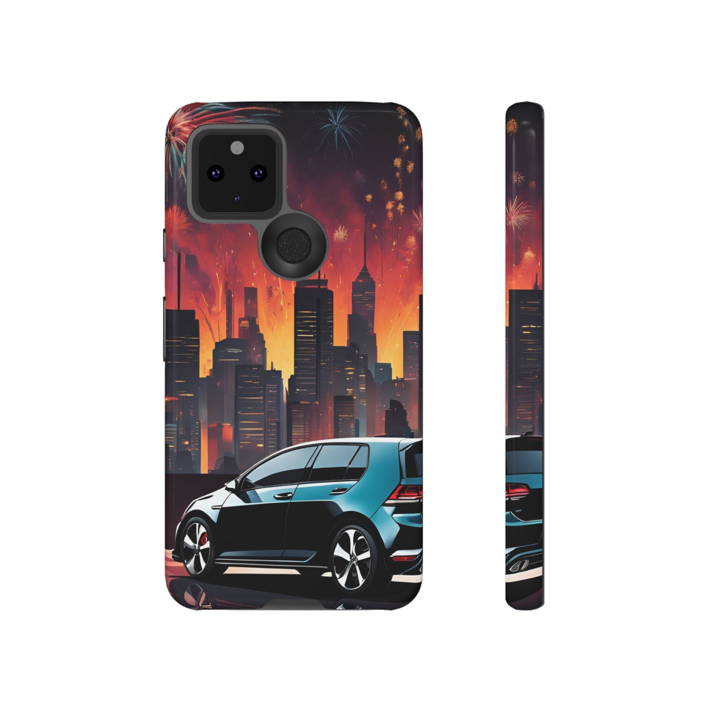 Volkswagon Golf GTI Fireworks-Dual Layer Ultra Tough Phone Case Printify by The Night Shift Automotive Apparel