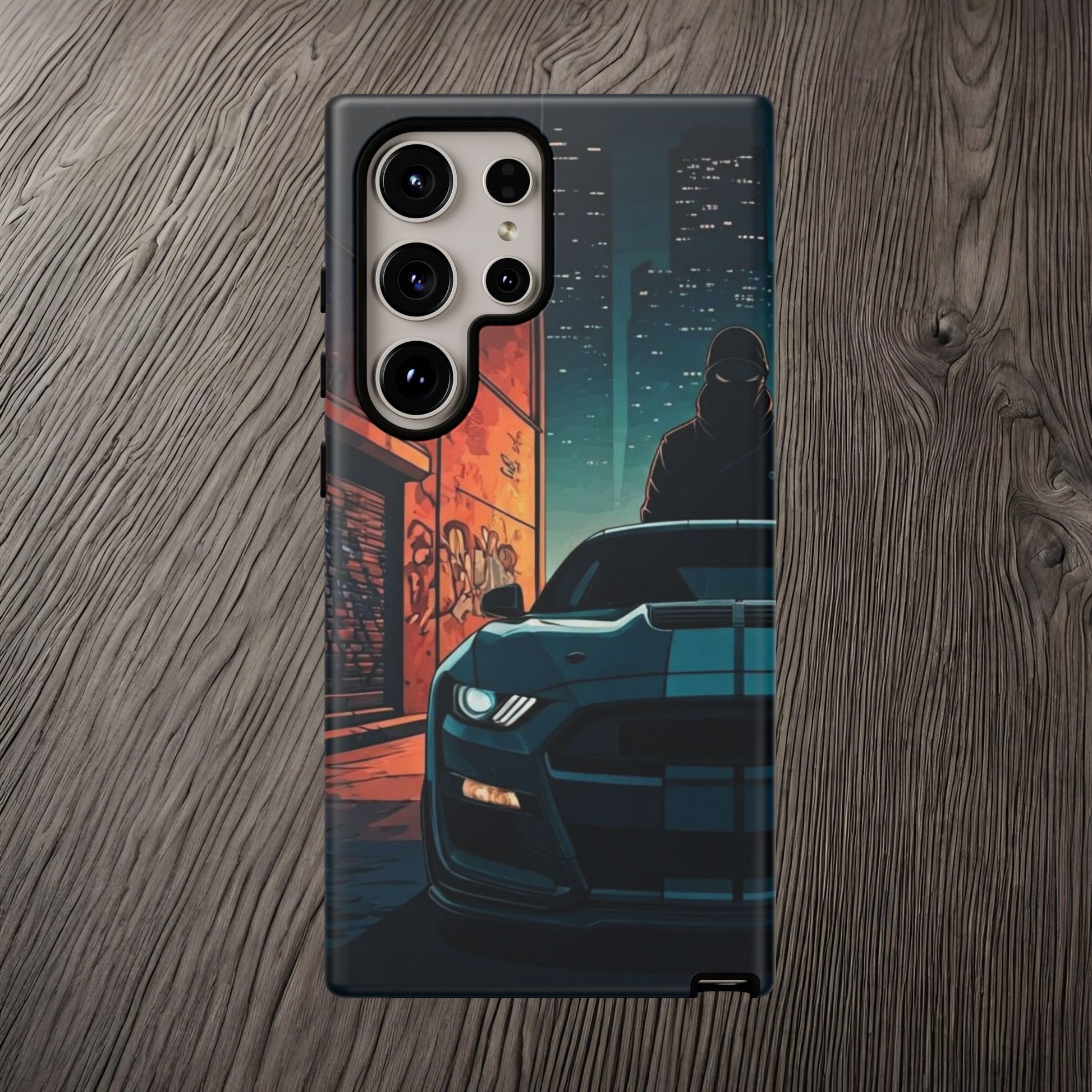 Ford Mustang Shelby GT350 Street Life-Dual Layer Ultra Tough Phone Case Samsung Galaxy S24 Ultra Matte Printify by The Night Shift Automotive Apparel