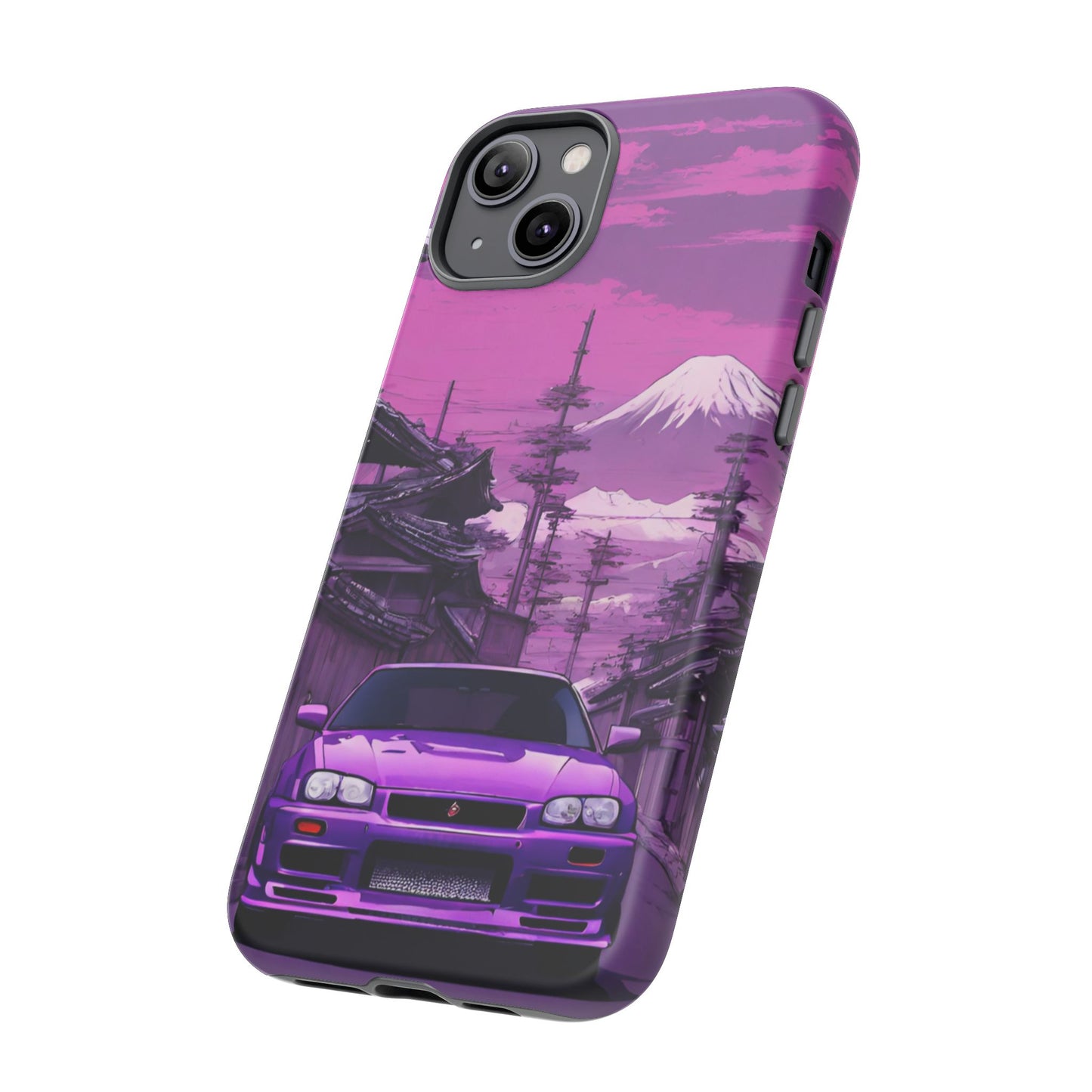 Nissan Skyline R34 Mt Fuji-Dual Layer Ultra Tough Phone Case Printify by The Night Shift Automotive Apparel