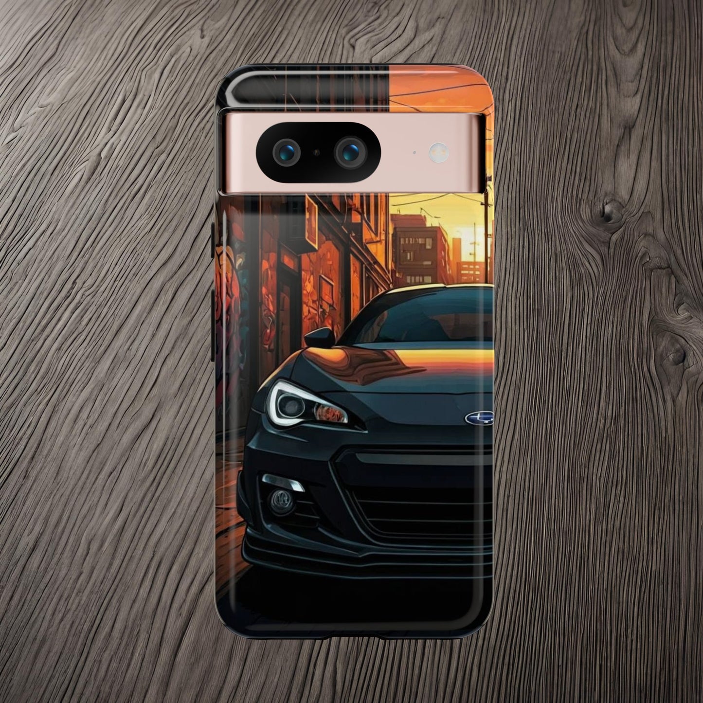 Subaru BRZ Street Life-Dual Layer Ultra Tough Phone Case Google Pixel 8 Glossy Printify by The Night Shift Automotive Apparel