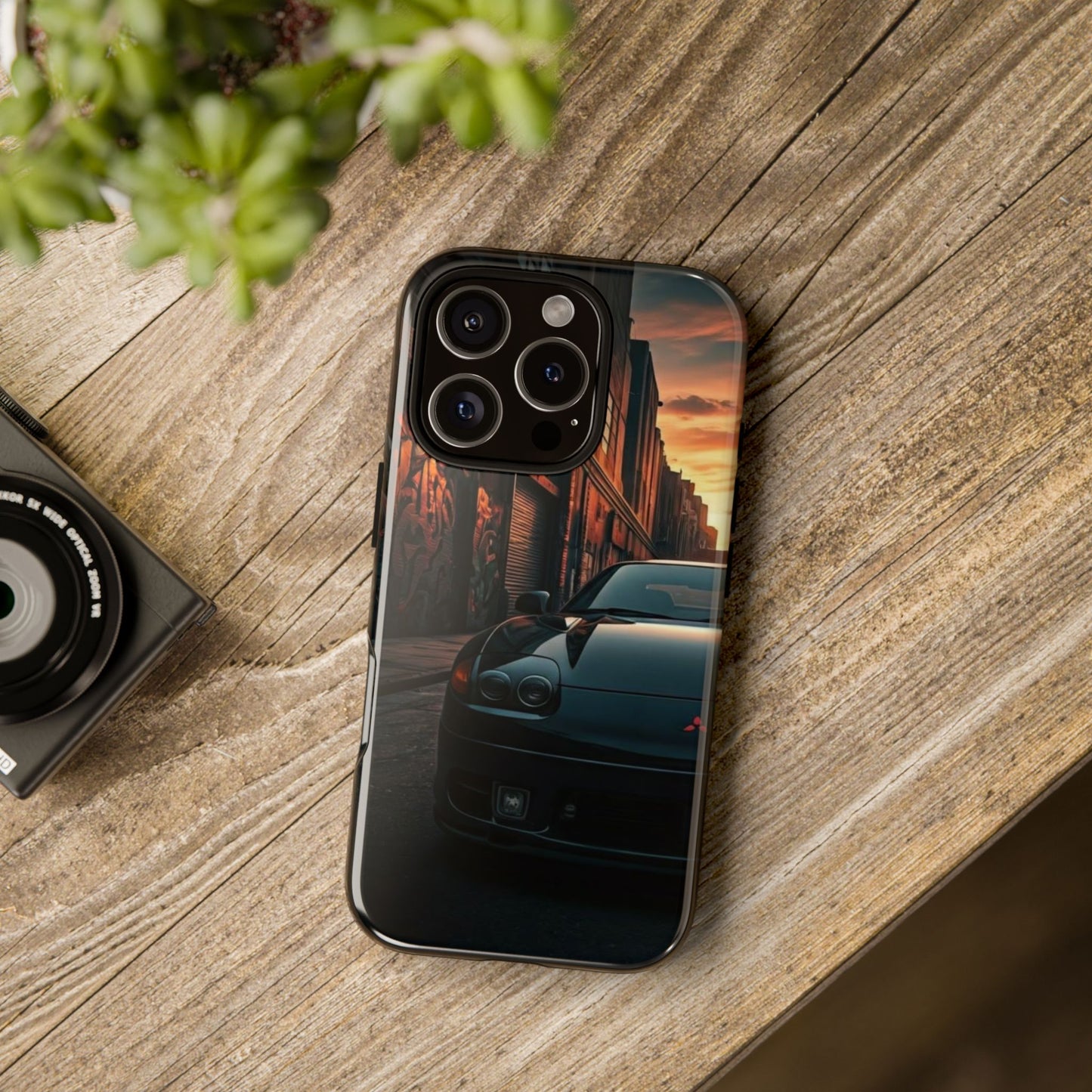 Mitsubishi 3000GT VR4 Street Life-Dual Layer Ultra Tough Phone Case iPhone 16 Pro Glossy Printify by The Night Shift Automotive Apparel
