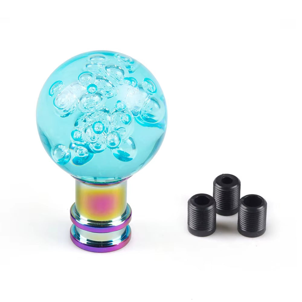 Acrylic Shift Knob Crystal Transparent Cyan-Blue The Night Shift Performance Street Gear by The Night Shift Automotive Apparel