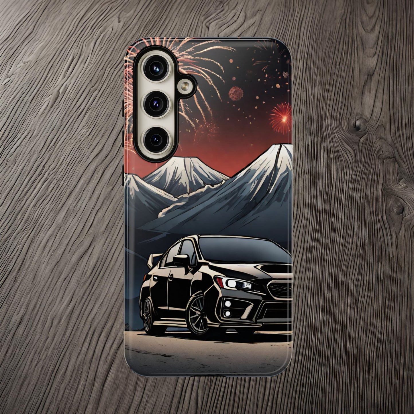 Subaru WRX/STI Fireworks-Dual Layer Ultra Tough Phone Case Samsung Galaxy S24 Plus Glossy Printify by The Night Shift Automotive Apparel
