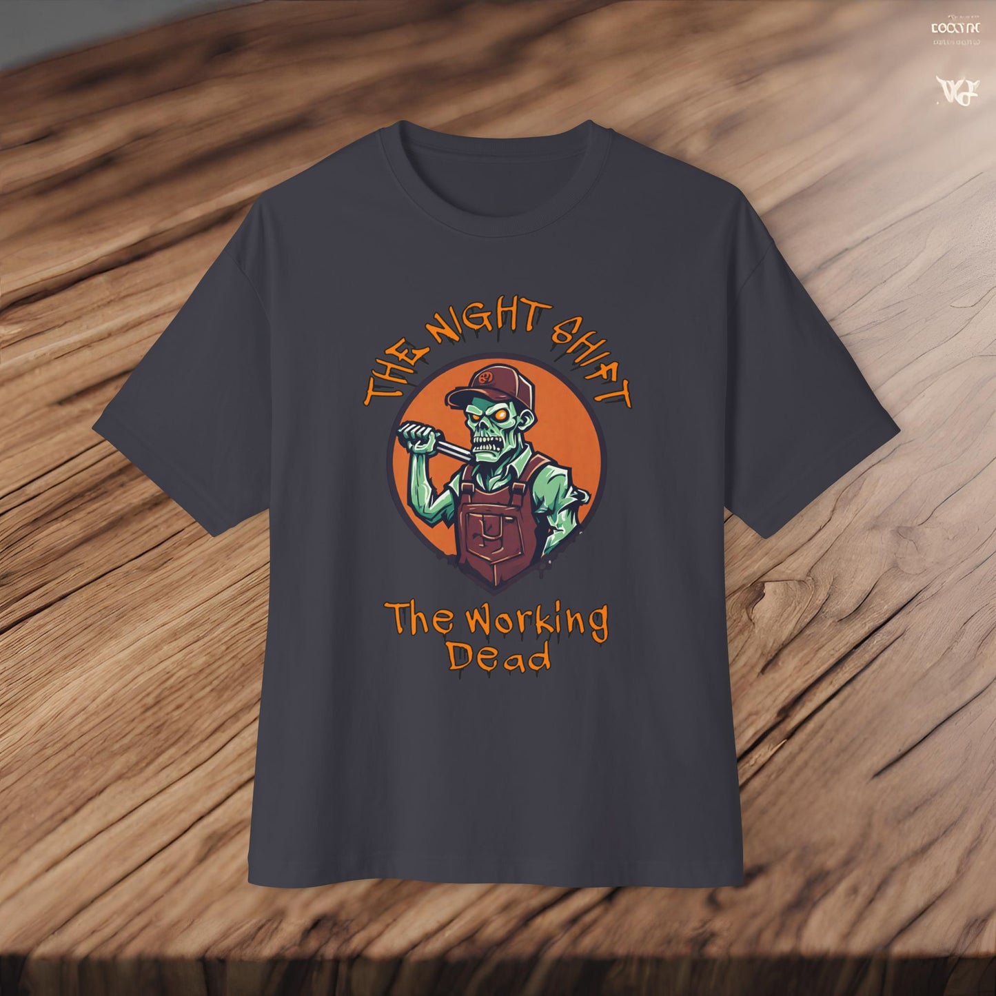 The Night Shift Zombie Mechanic-Premium, Ultra Soft Unisex Oversized Boxy Tee Printify by The Night Shift Automotive Apparel
