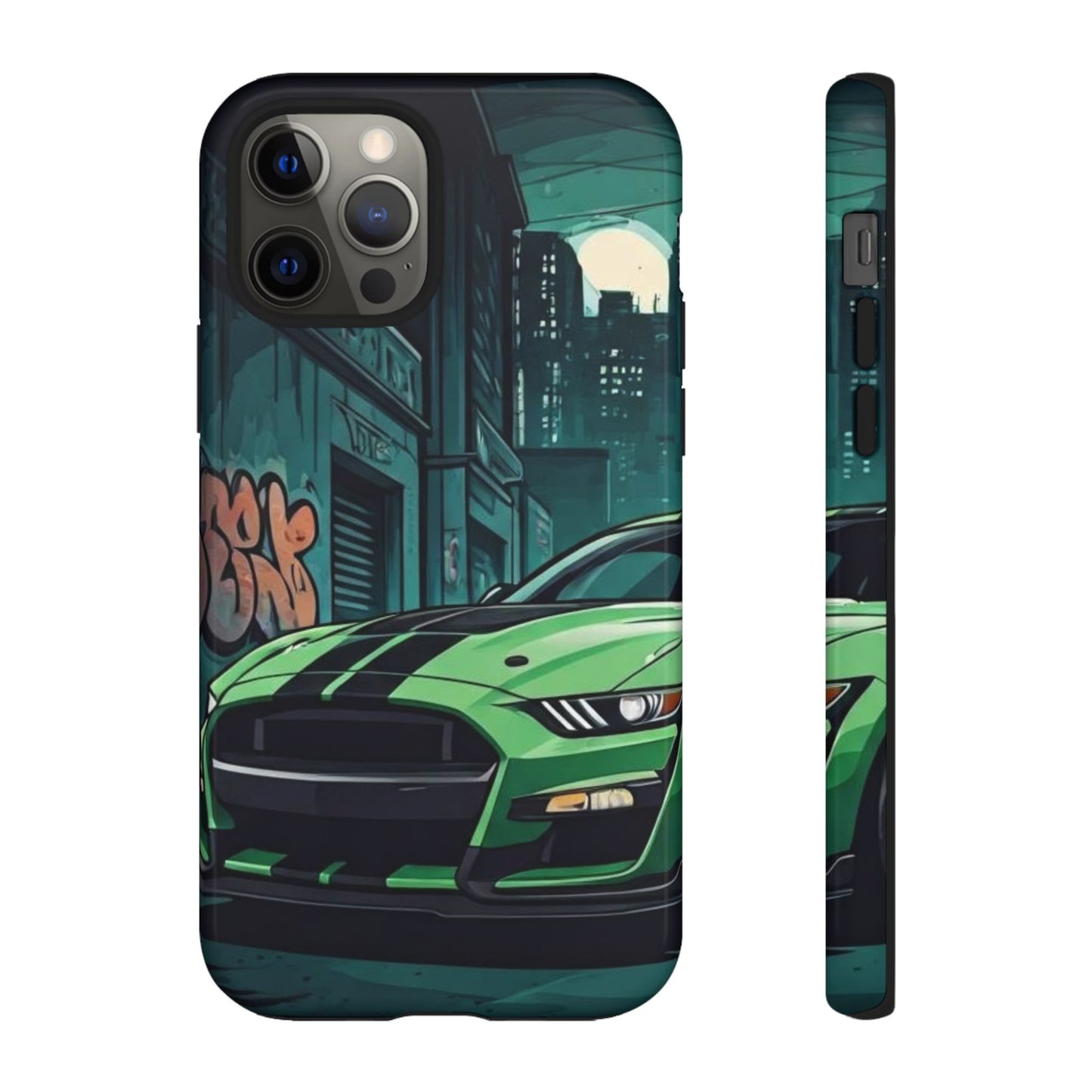 Ford Mustang Shelby GT500 Street Life-Dual Layer Ultra Tough Phone Case iPhone 12 Pro Glossy Printify by The Night Shift Automotive Apparel