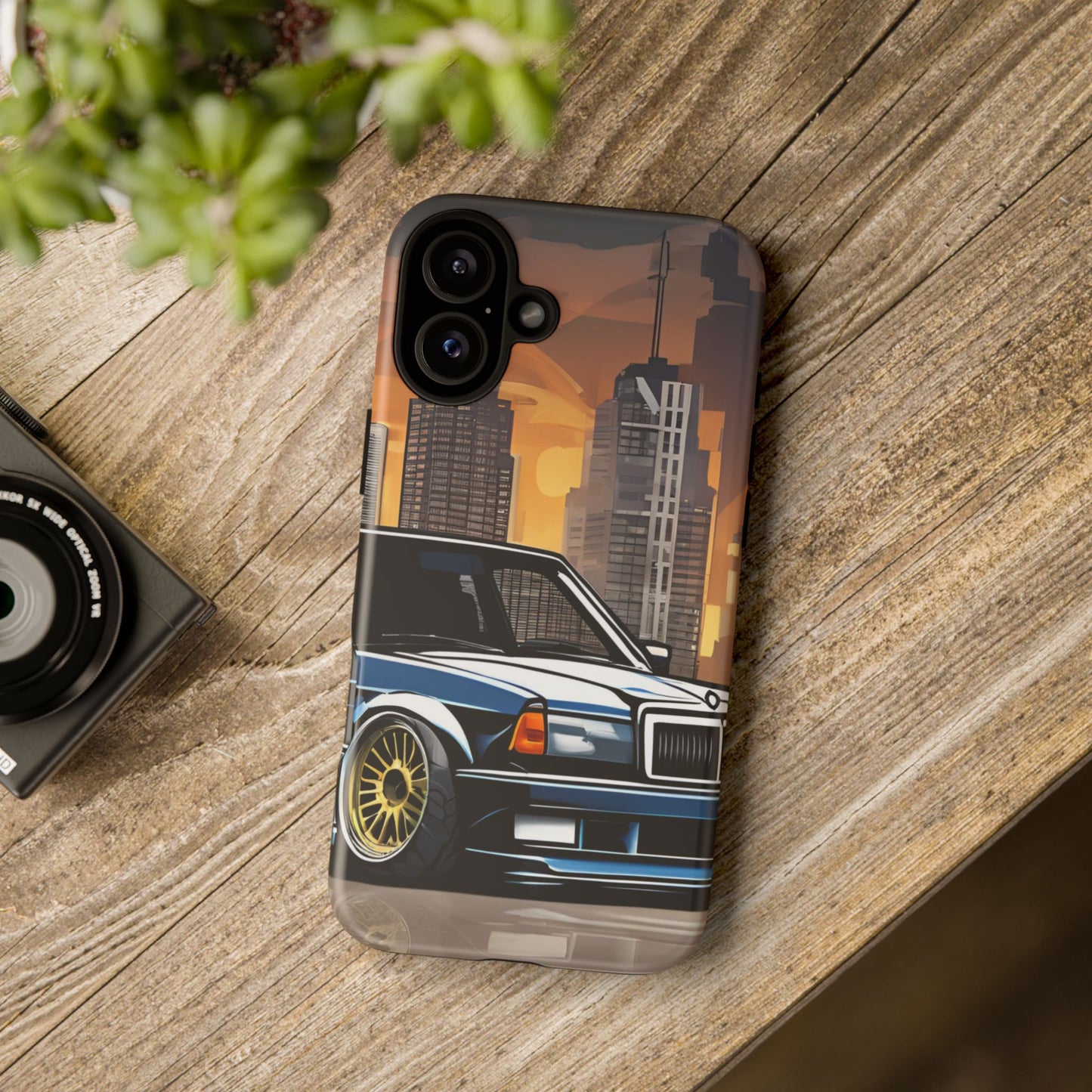 Mercedes Benz 190e Evo-Dual Layer Ultra Tough Phone Case iPhone 16 Plus Matte Printify by The Night Shift Automotive Apparel