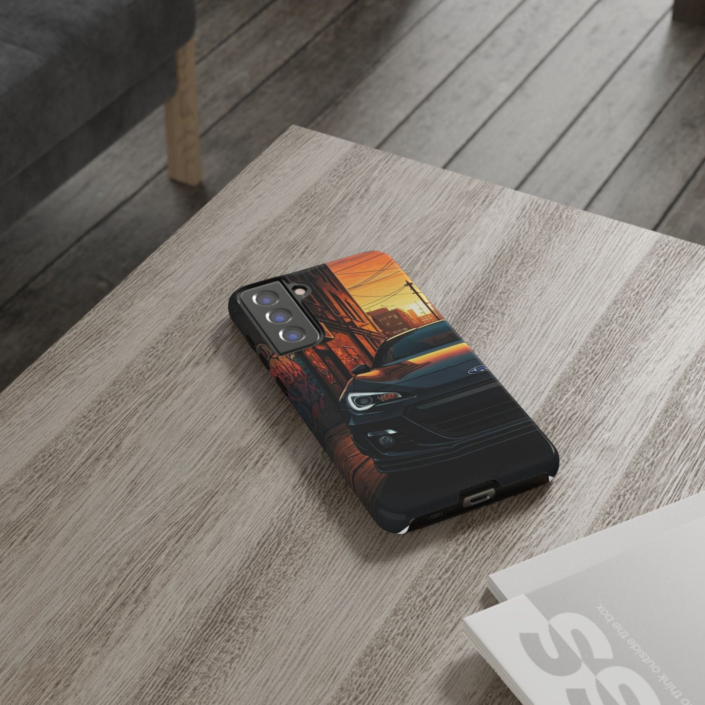 Subaru BRZ Street Life-Dual Layer Ultra Tough Phone Case Samsung Galaxy S21 FE Glossy Printify by The Night Shift Automotive Apparel