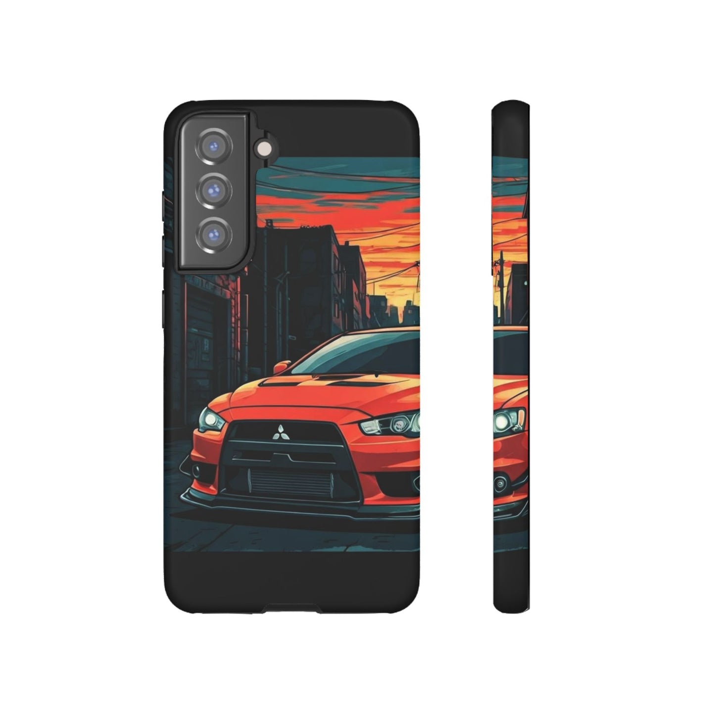 Mitsubishi Evo X Street Life-Dual Layer Ultra Tough Phone Case Printify by The Night Shift Automotive Apparel