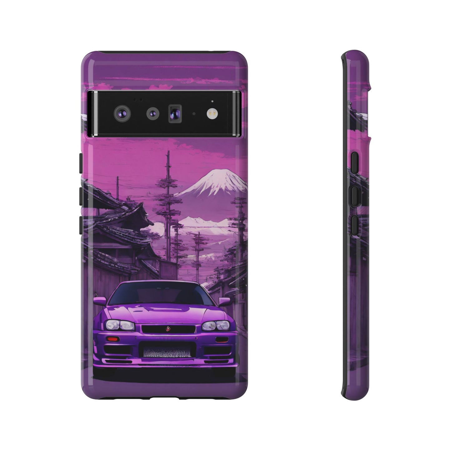 Nissan Skyline R34 Mt Fuji-Dual Layer Ultra Tough Phone Case Printify by The Night Shift Automotive Apparel