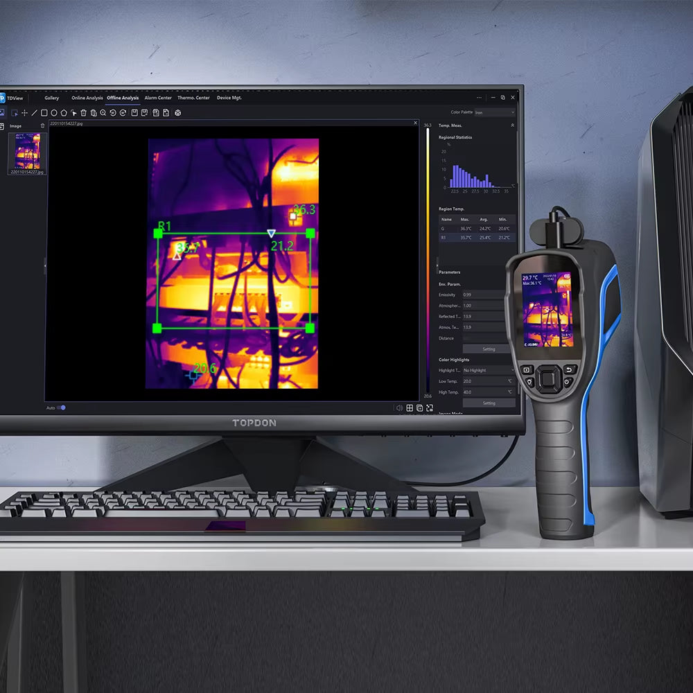 TOPDON TC004 Handheld Infrared Thermal Imaging Camera With Integrated PC Image Analysis-High Resolution Accuracy 256x192 Topdon by The Night Shift Automotive Apparel