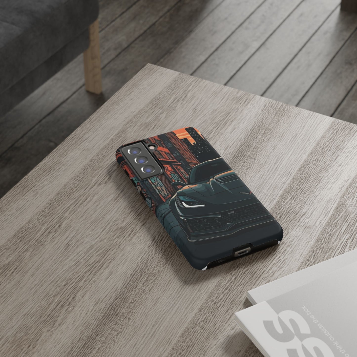 Chevy Corvette C7 Street Life-Dual Layer Ultra Tough Phone Case Samsung Galaxy S21 FE Matte Printify by The Night Shift Automotive Apparel