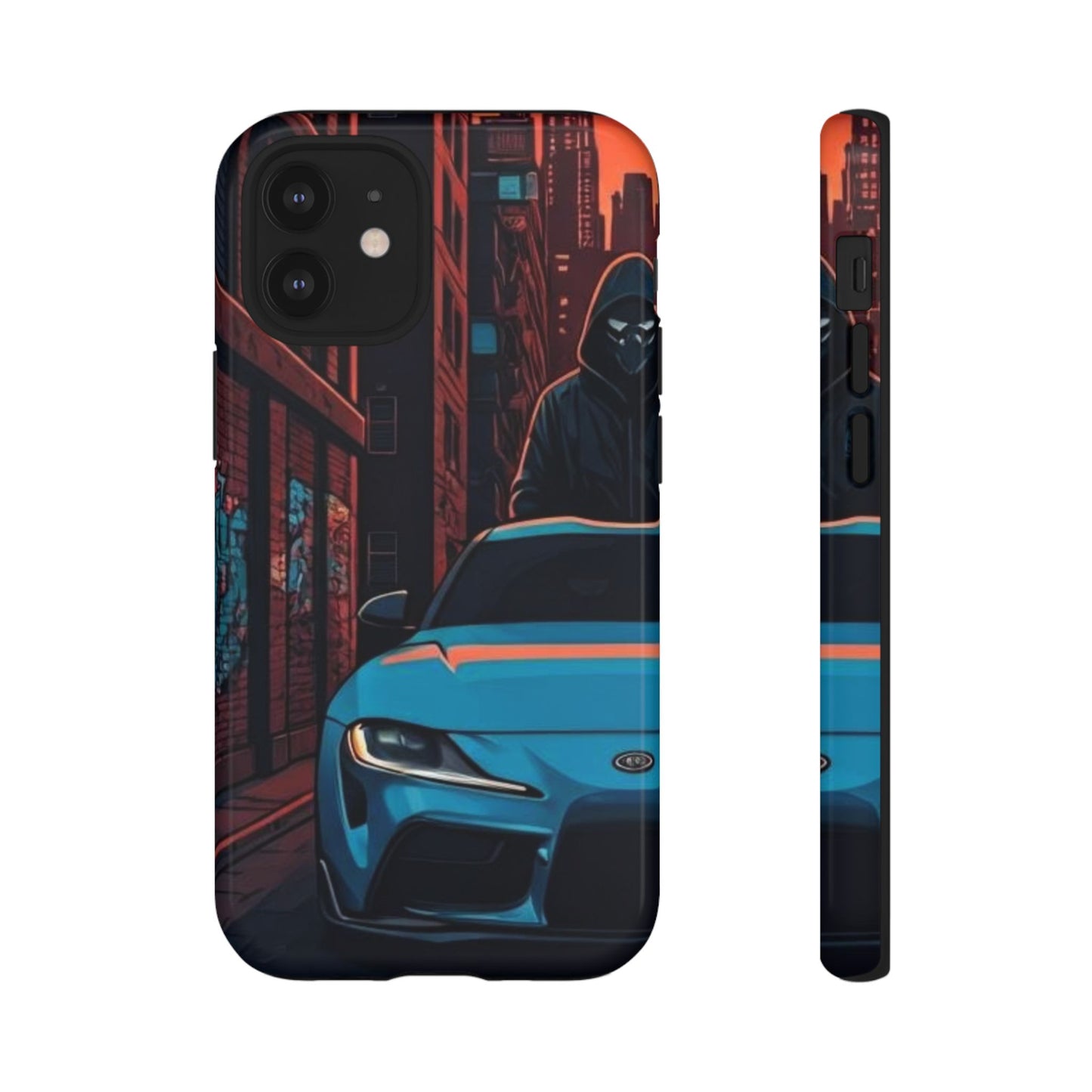 Toyota Supra MK-V Street Life-Dual Layer Ultra Tough Phone Case iPhone 12 Mini Glossy Printify by The Night Shift Automotive Apparel