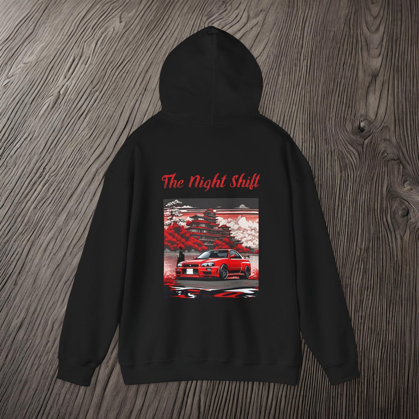 Nissan Skyline R34 Cherry Blossom-Premium, Ultra Soft, Unisex Hoodie Printify by The Night Shift Automotive Apparel
