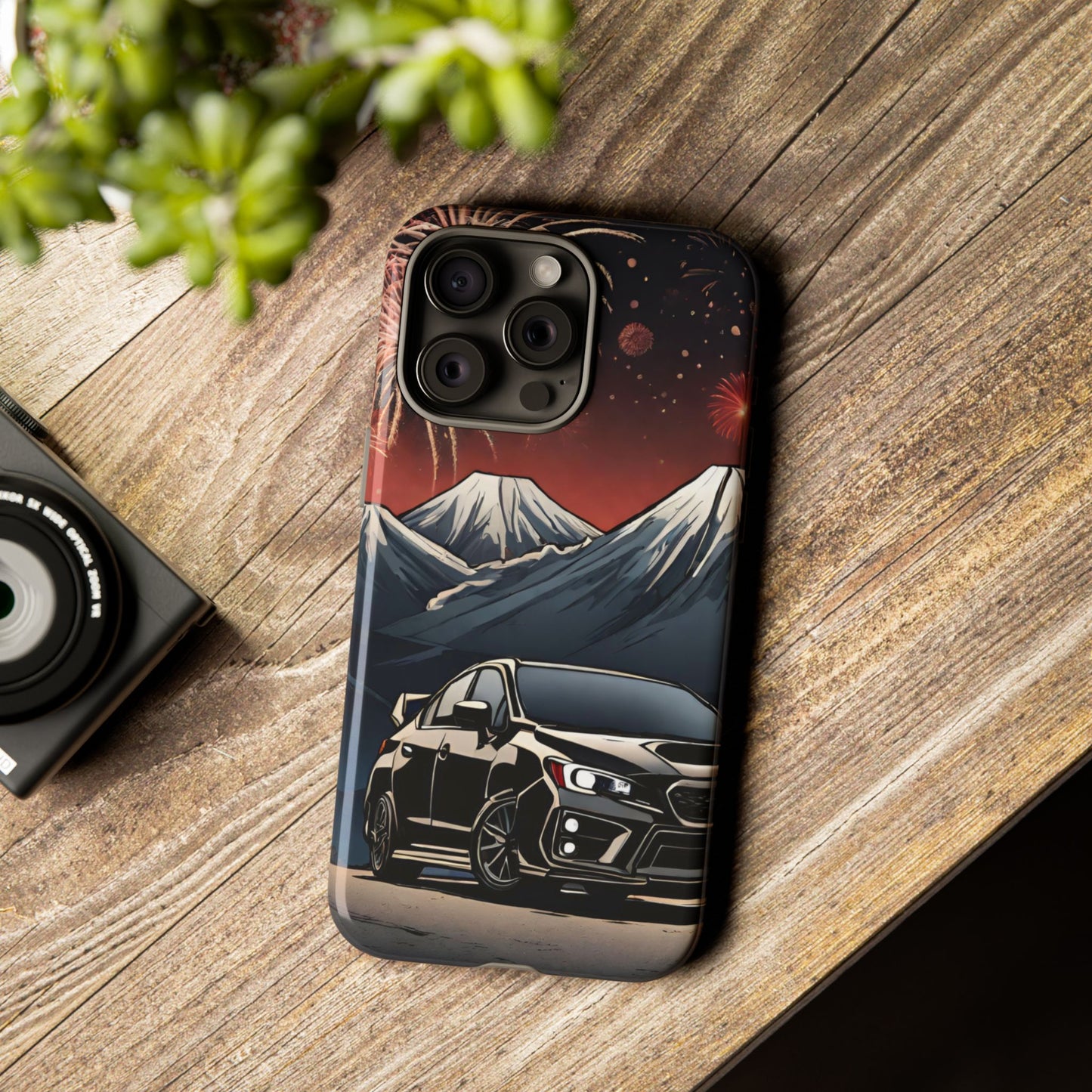 Subaru WRX/STI Fireworks-Dual Layer Ultra Tough Phone Case iPhone 15 Pro Max Glossy Printify by The Night Shift Automotive Apparel