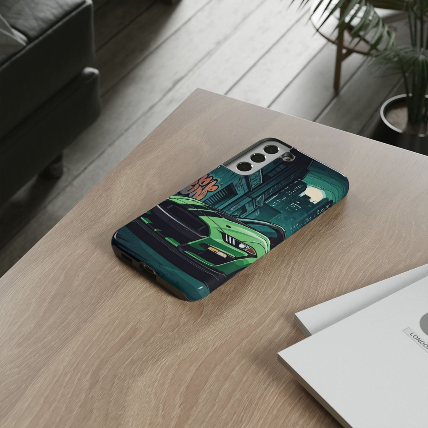 Ford Mustang Shelby GT500 Street Life-Dual Layer Ultra Tough Phone Case Samsung Galaxy S22 Plus Glossy Printify by The Night Shift Automotive Apparel