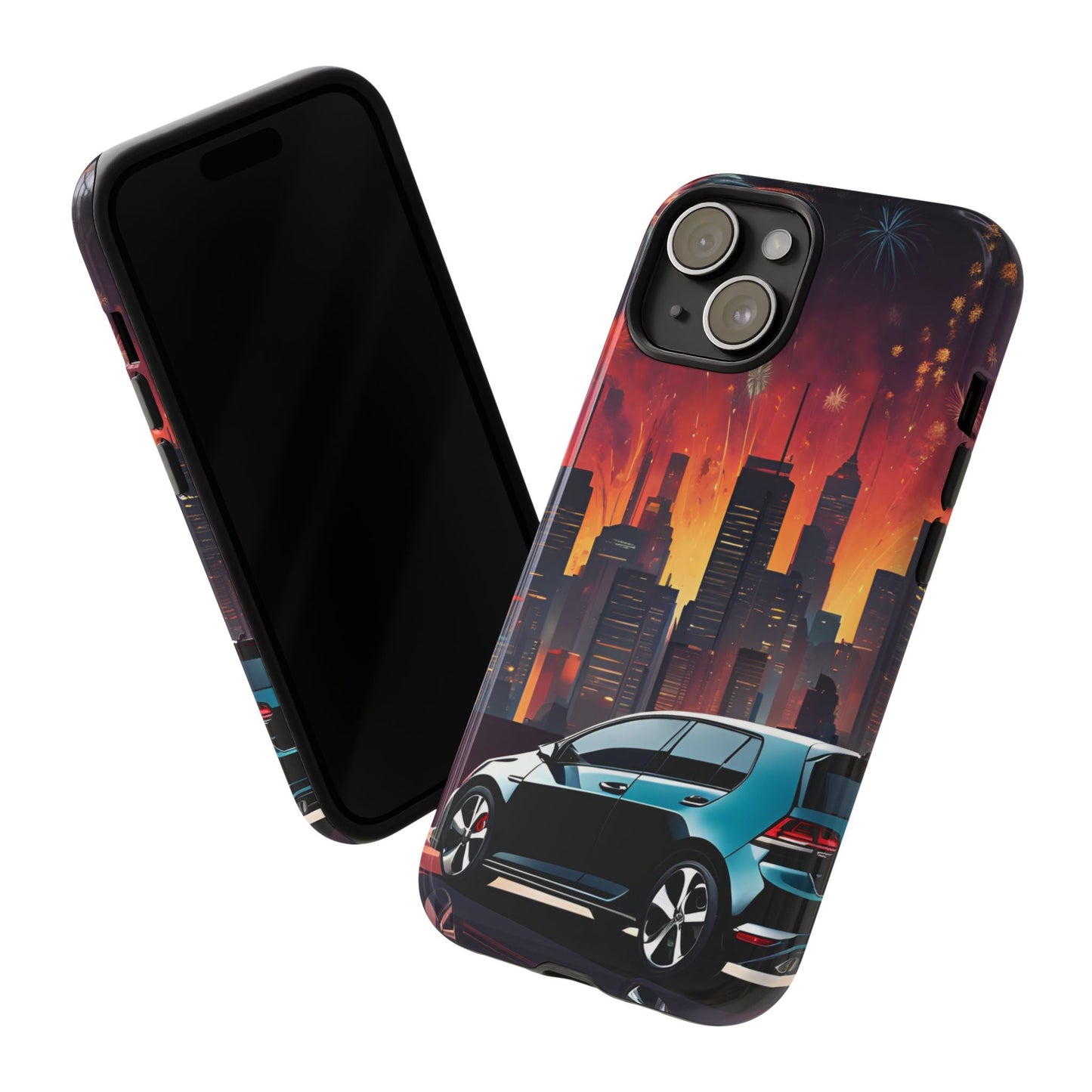 Volkswagon Golf GTI Fireworks-Dual Layer Ultra Tough Phone Case Printify by The Night Shift Automotive Apparel