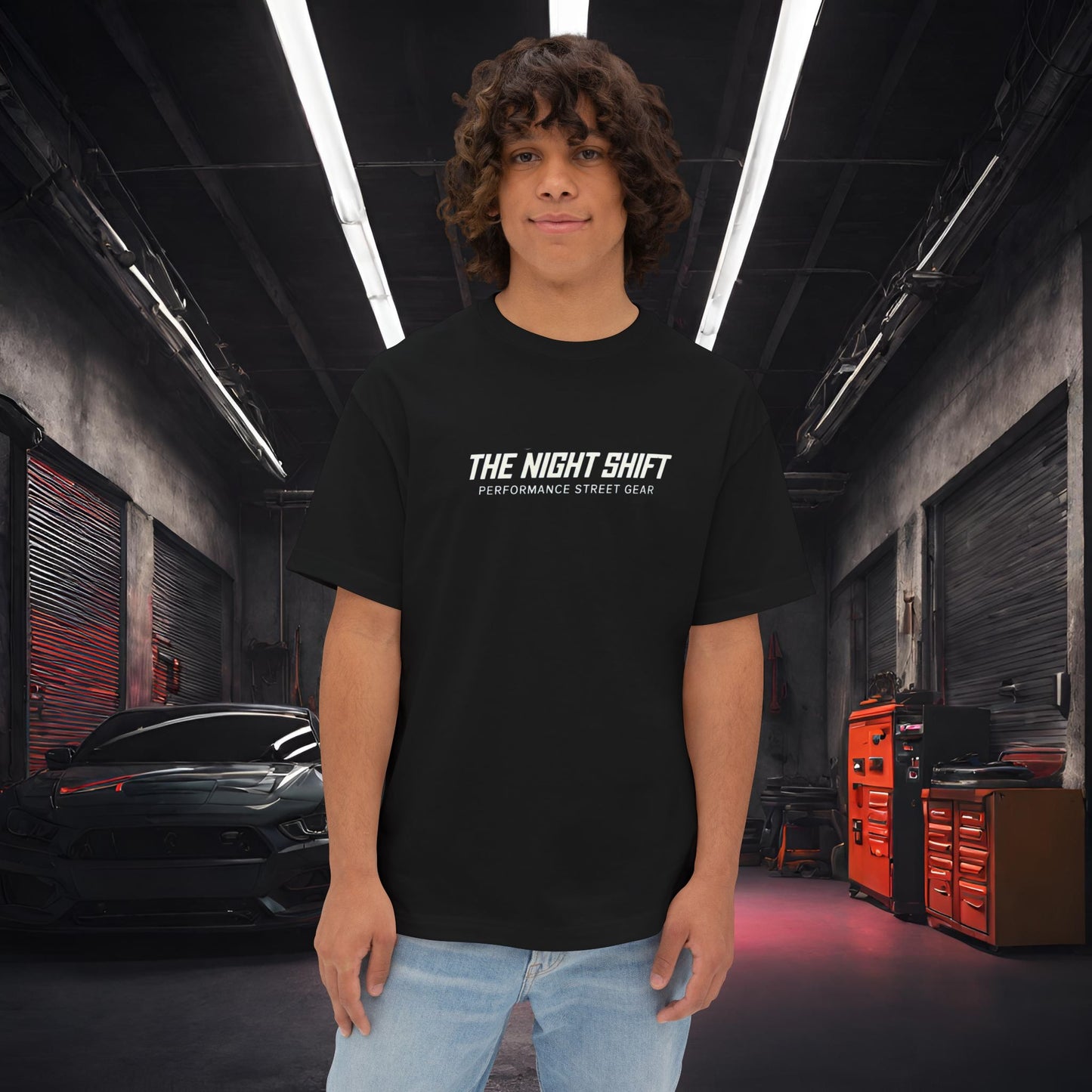 The Night Shift Essentials-Ultra Soft, Premium Unisex Oversized Boxy Tee Printify by The Night Shift Automotive Apparel