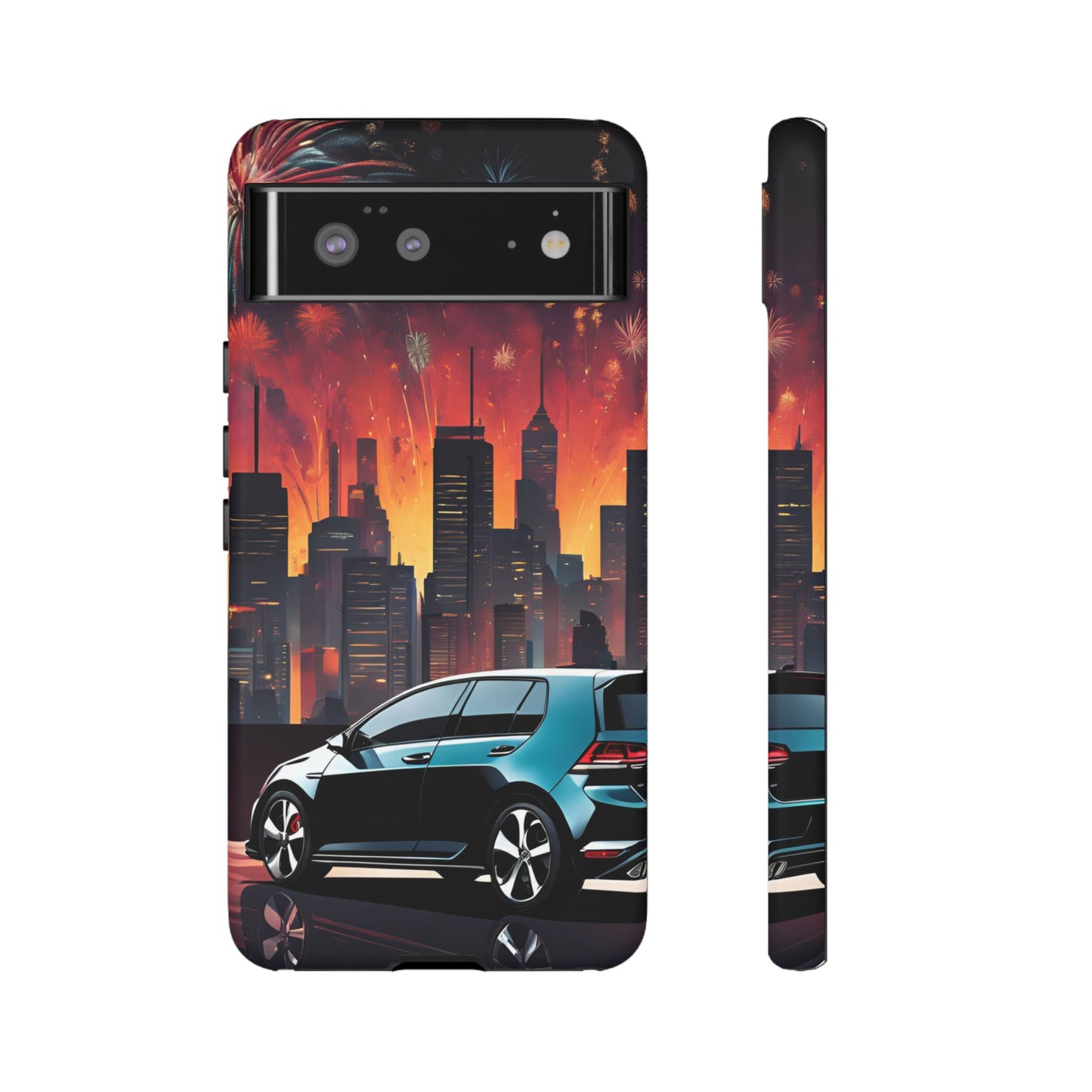 Volkswagon Golf GTI Fireworks-Dual Layer Ultra Tough Phone Case Printify by The Night Shift Automotive Apparel
