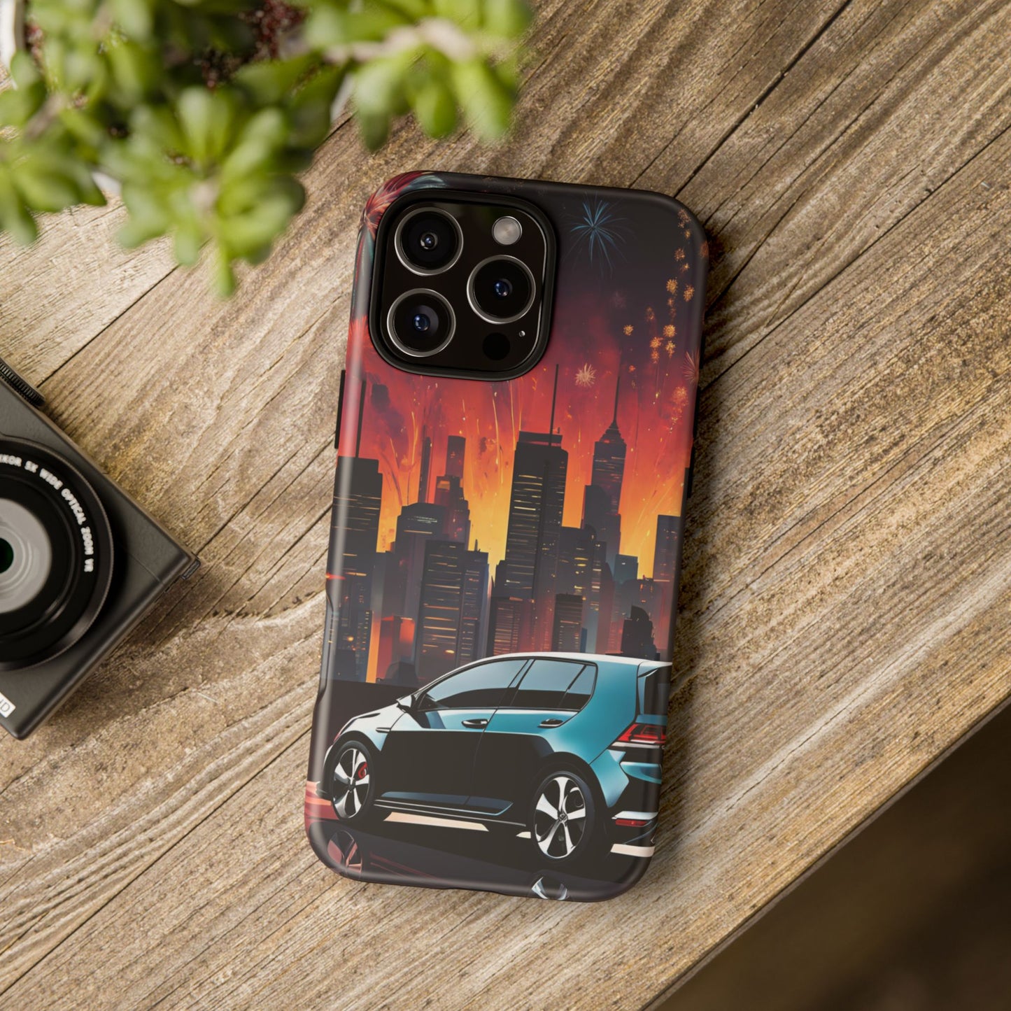 Volkswagon Golf GTI Fireworks-Dual Layer Ultra Tough Phone Case iPhone 16 Pro Max Matte Printify by The Night Shift Automotive Apparel