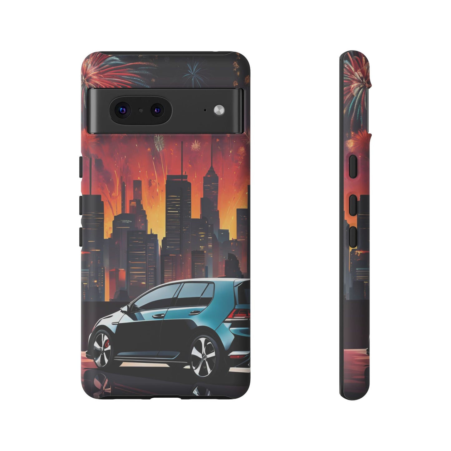 Volkswagon Golf GTI Fireworks-Dual Layer Ultra Tough Phone Case Printify by The Night Shift Automotive Apparel
