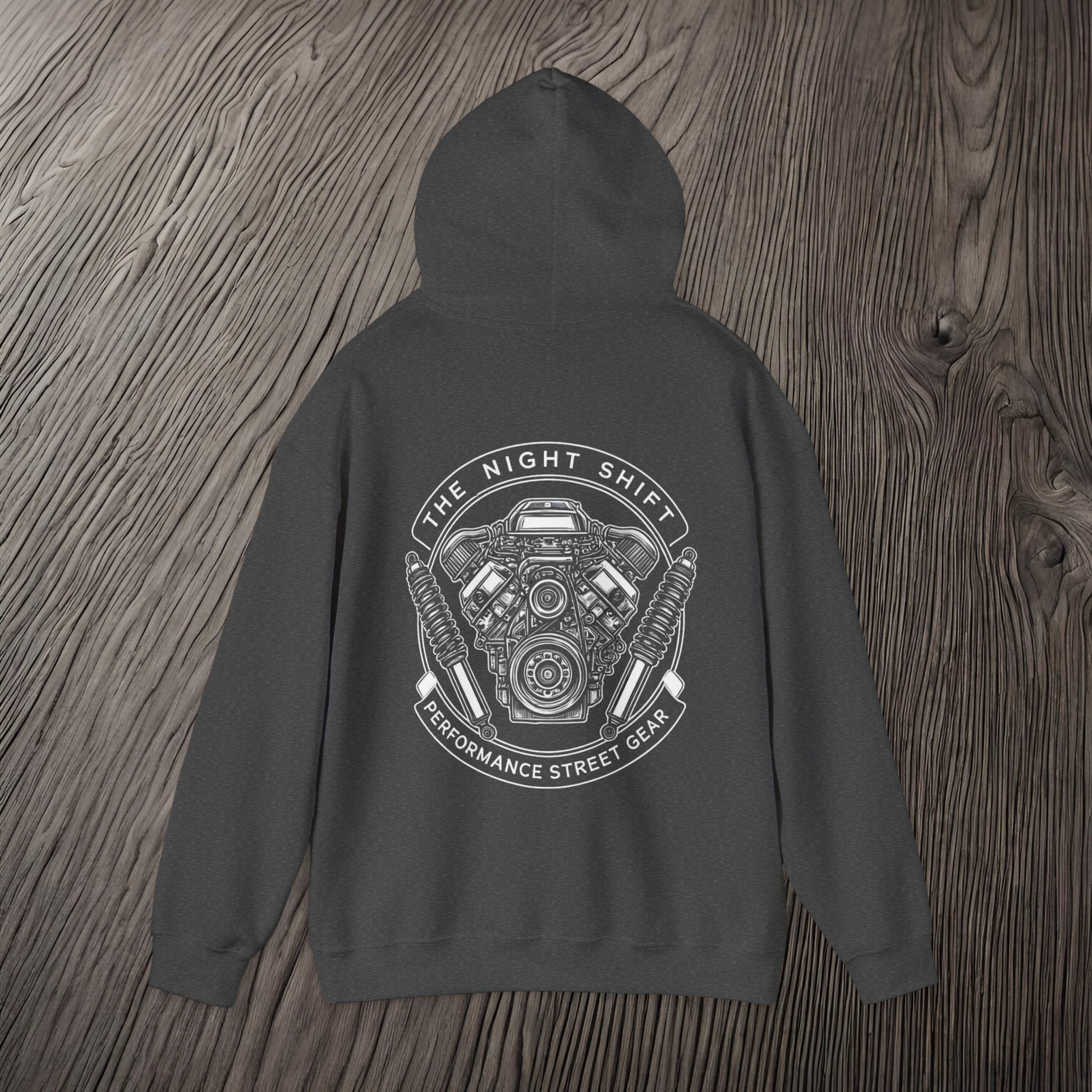 The Night Shift Performance Engine-Ultra Soft, Premium Hoodie Printify by The Night Shift Automotive Apparel