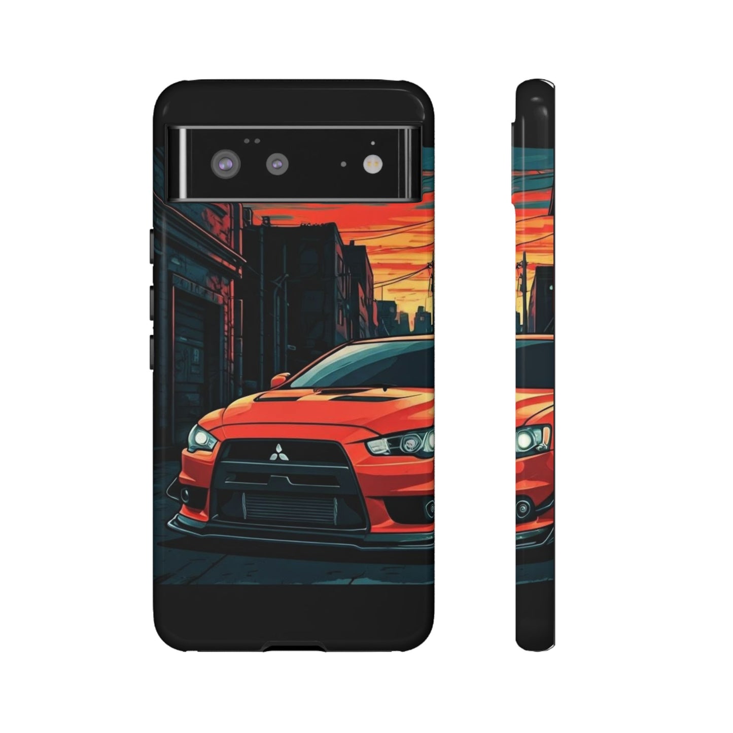 Mitsubishi Evo X Street Life-Dual Layer Ultra Tough Phone Case Printify by The Night Shift Automotive Apparel