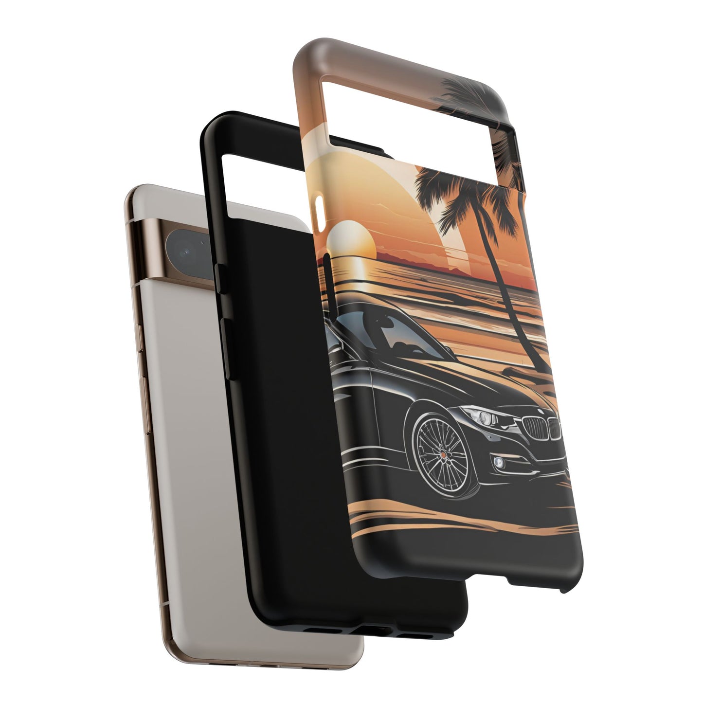 BMW Sunset On The Beach-Dual Layer Ultra Tough Phone Case Printify by The Night Shift Automotive Apparel