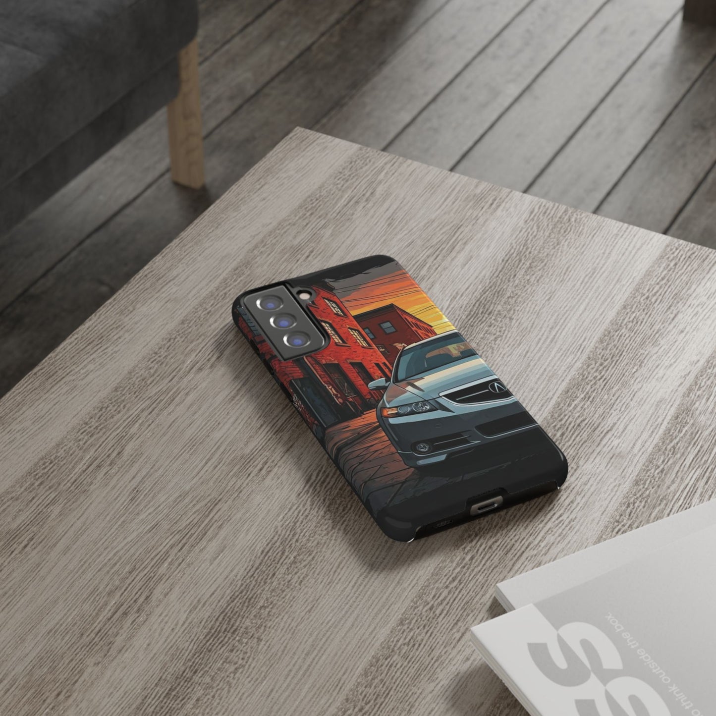 Acura TL Street Life-Dual Layer Ultra Tough Phone Case Samsung Galaxy S21 FE Glossy Printify by The Night Shift Automotive Apparel