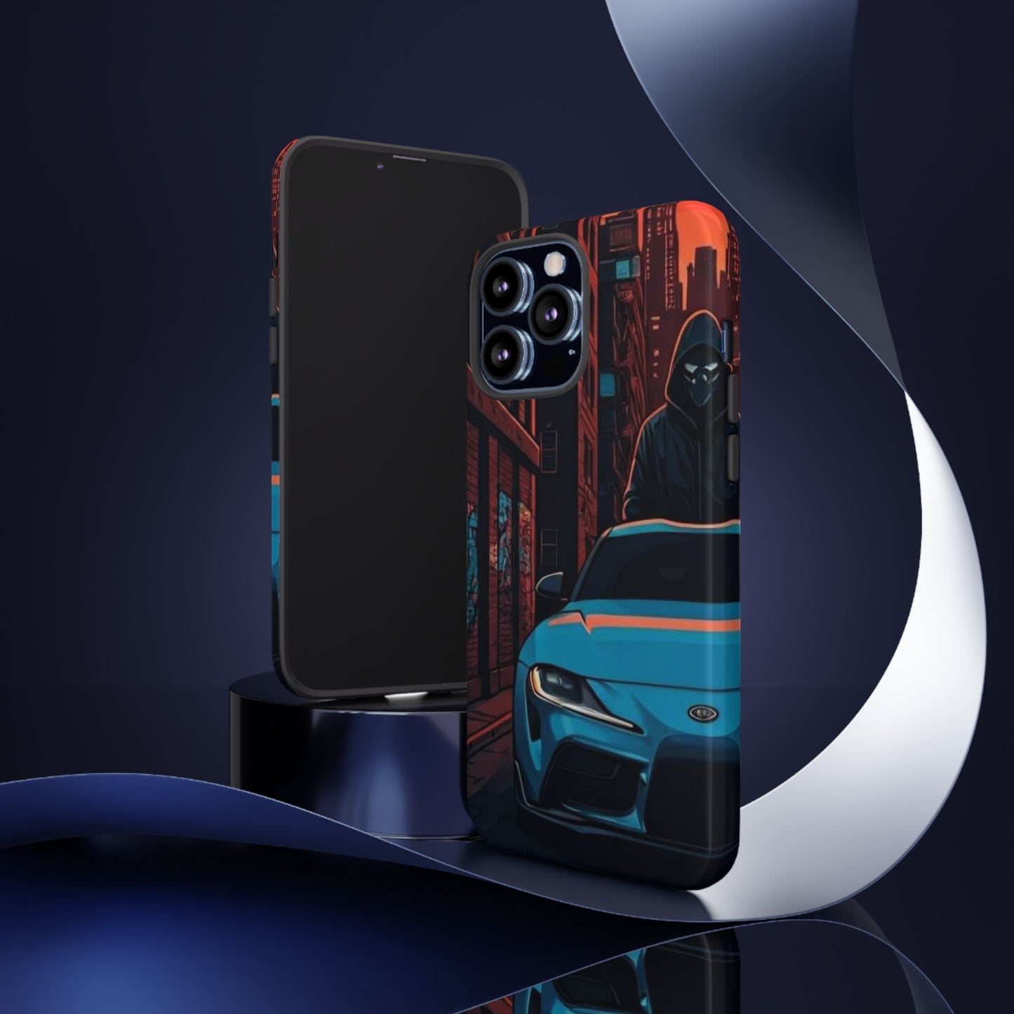 Toyota Supra MK-V Street Life-Dual Layer Ultra Tough Phone Case iPhone 13 Pro Max Glossy Printify by The Night Shift Automotive Apparel