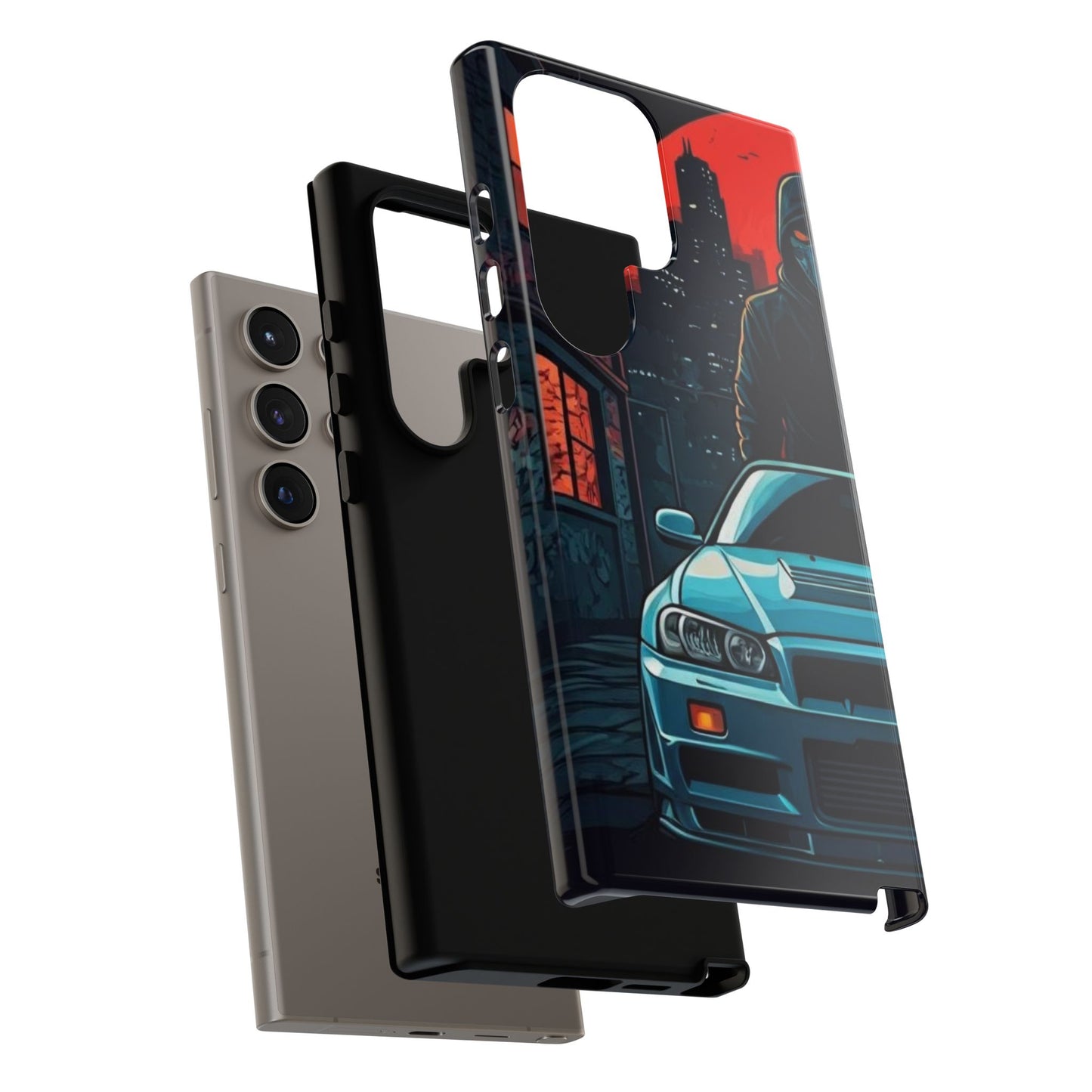 Nissan Skyline R34 Street Life-Dual Layer Ultra Tough Phone Case Printify by The Night Shift Automotive Apparel