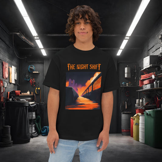 Urban Streets-Premium, Ultra Soft Unisex Oversized Boxy Tee Black Printify by The Night Shift Automotive Apparel