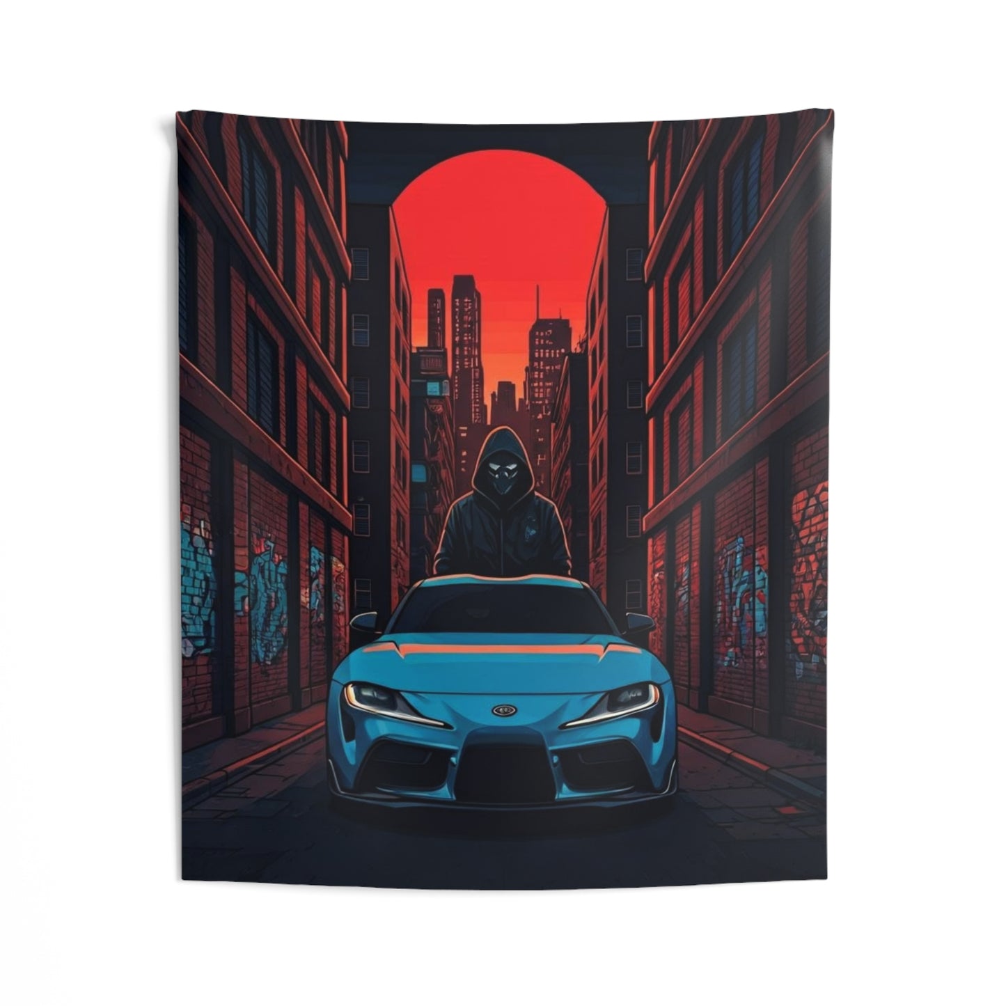 MK-V Toyota Supra Indoor Wall Tapestries - Shop Banner 50" × 60" Printify by The Night Shift Automotive Apparel