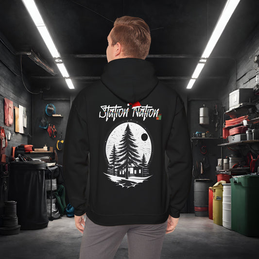🎁 Christmas Limited Edition Station Nation-Ultra Soft, Premium Hoodie Black Printify by The Night Shift Automotive Apparel