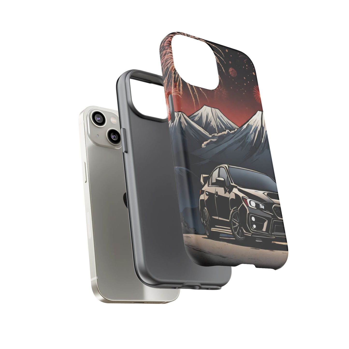 Subaru WRX/STI Fireworks-Dual Layer Ultra Tough Phone Case Printify by The Night Shift Automotive Apparel